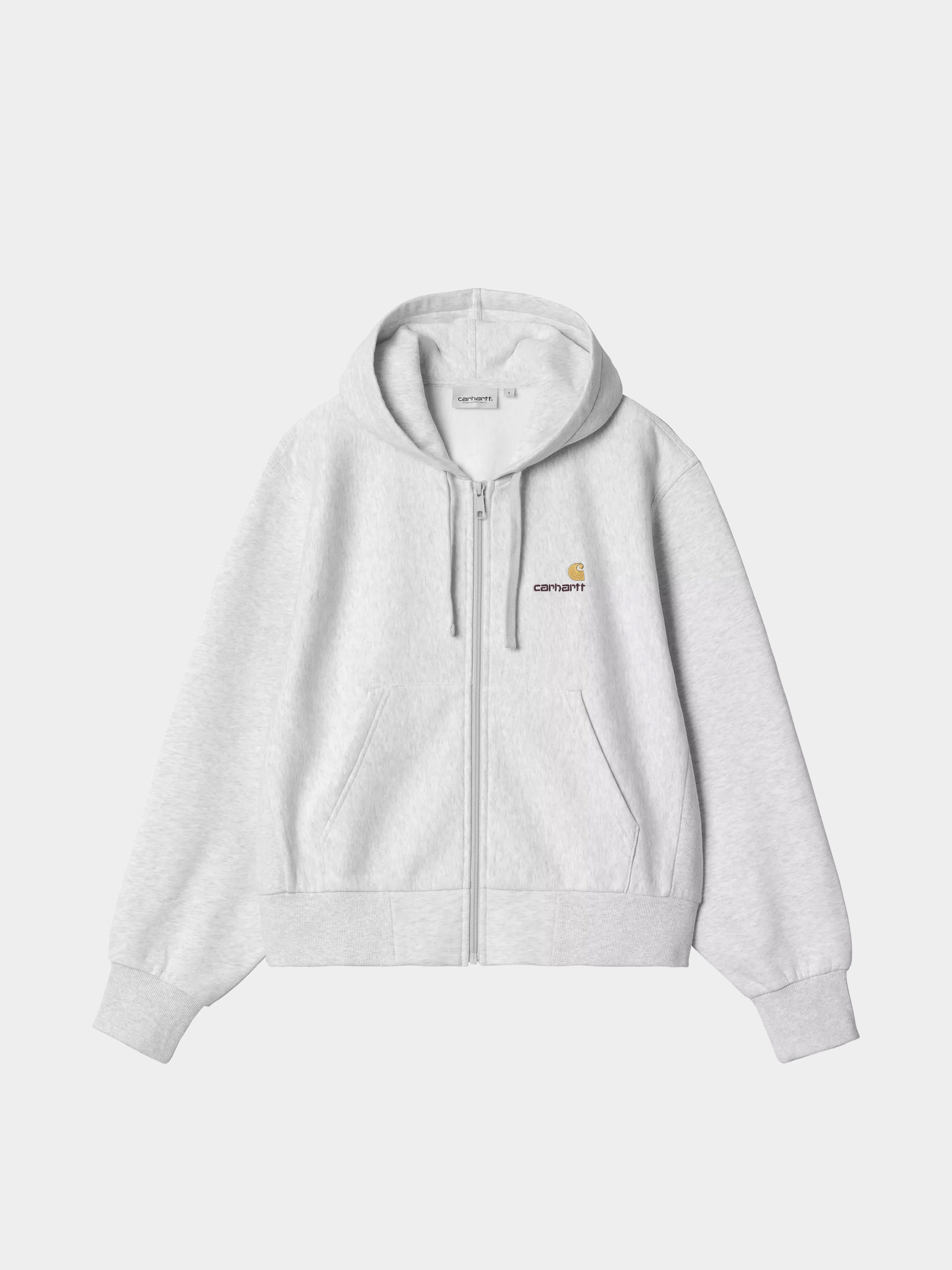 Mikina s kapucí Carhartt WIP American Script ZHD Wmn (ash heather)
