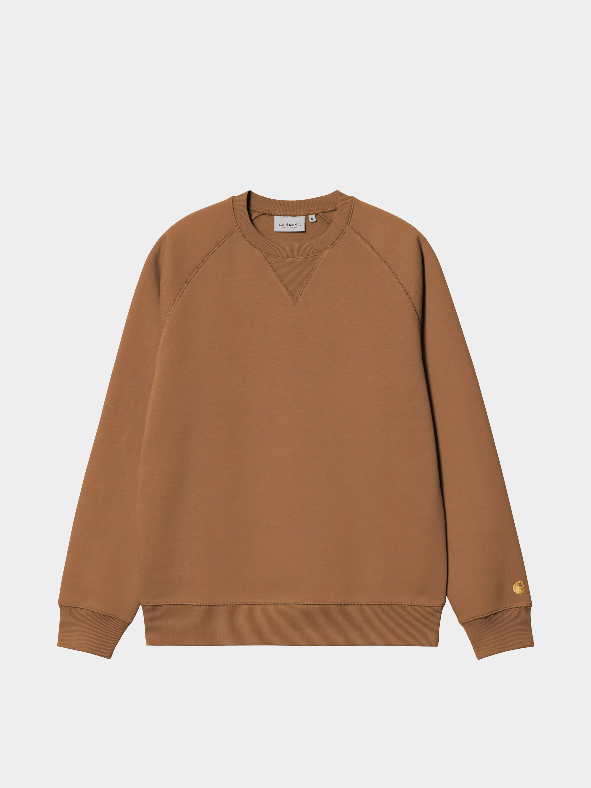 Mikina Carhartt WIP Chase (hamilton brown/gold)