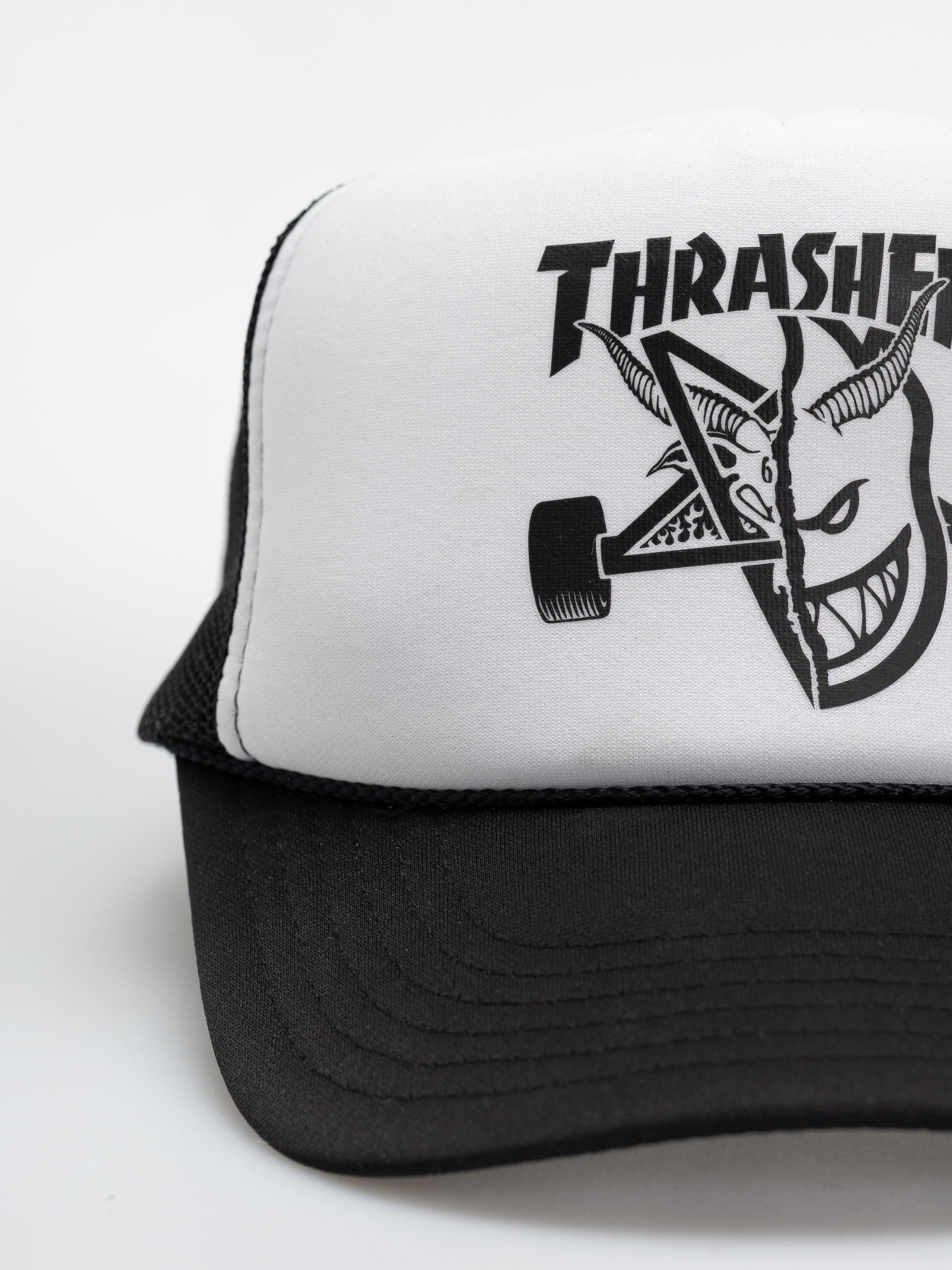 Kšiltovka  Thrasher x Spitfire Thrash & Burn (black/white/black)