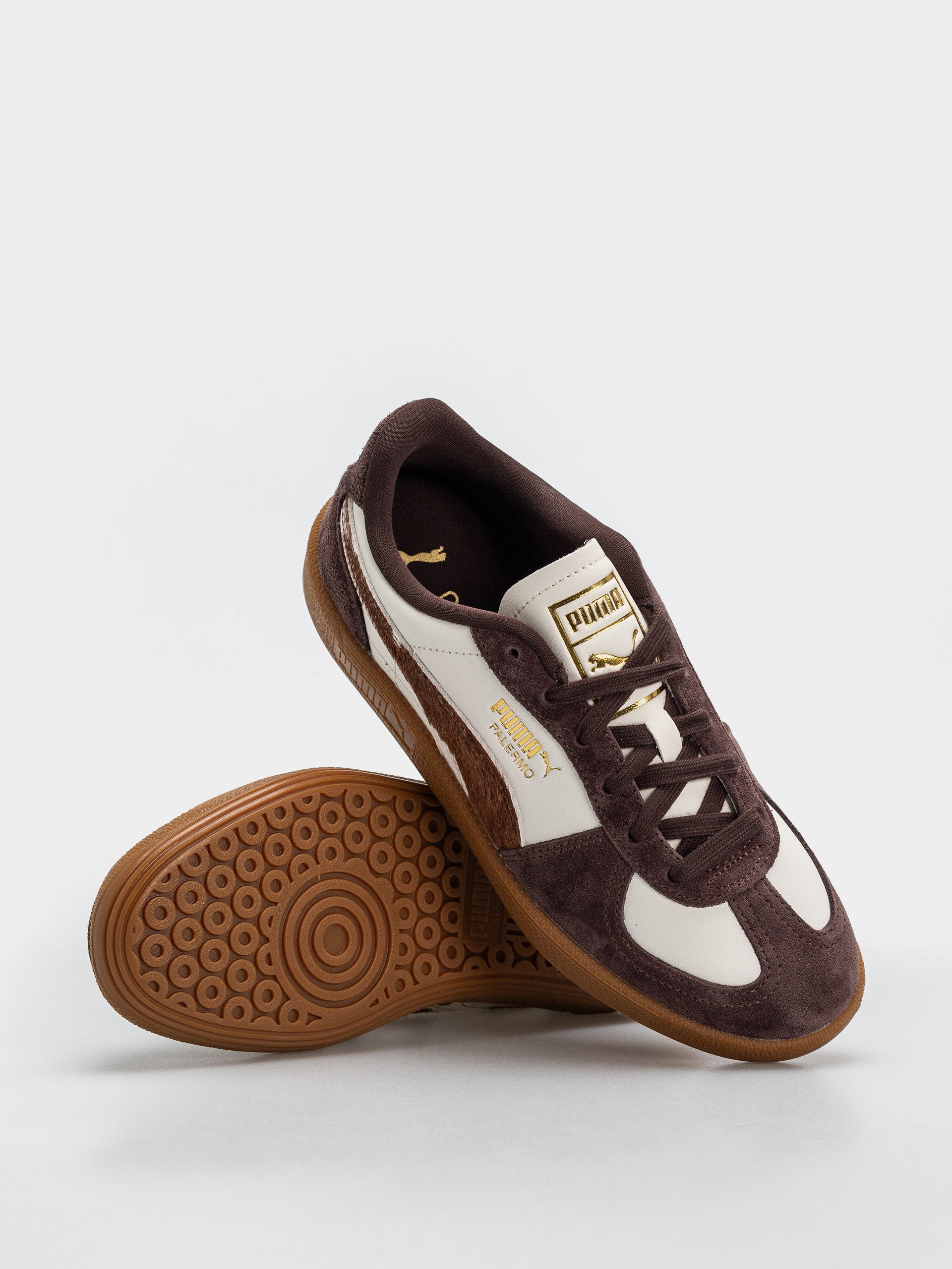 Boty Puma Palermo Cow Wmn (warm white/chocolate brown/gum)