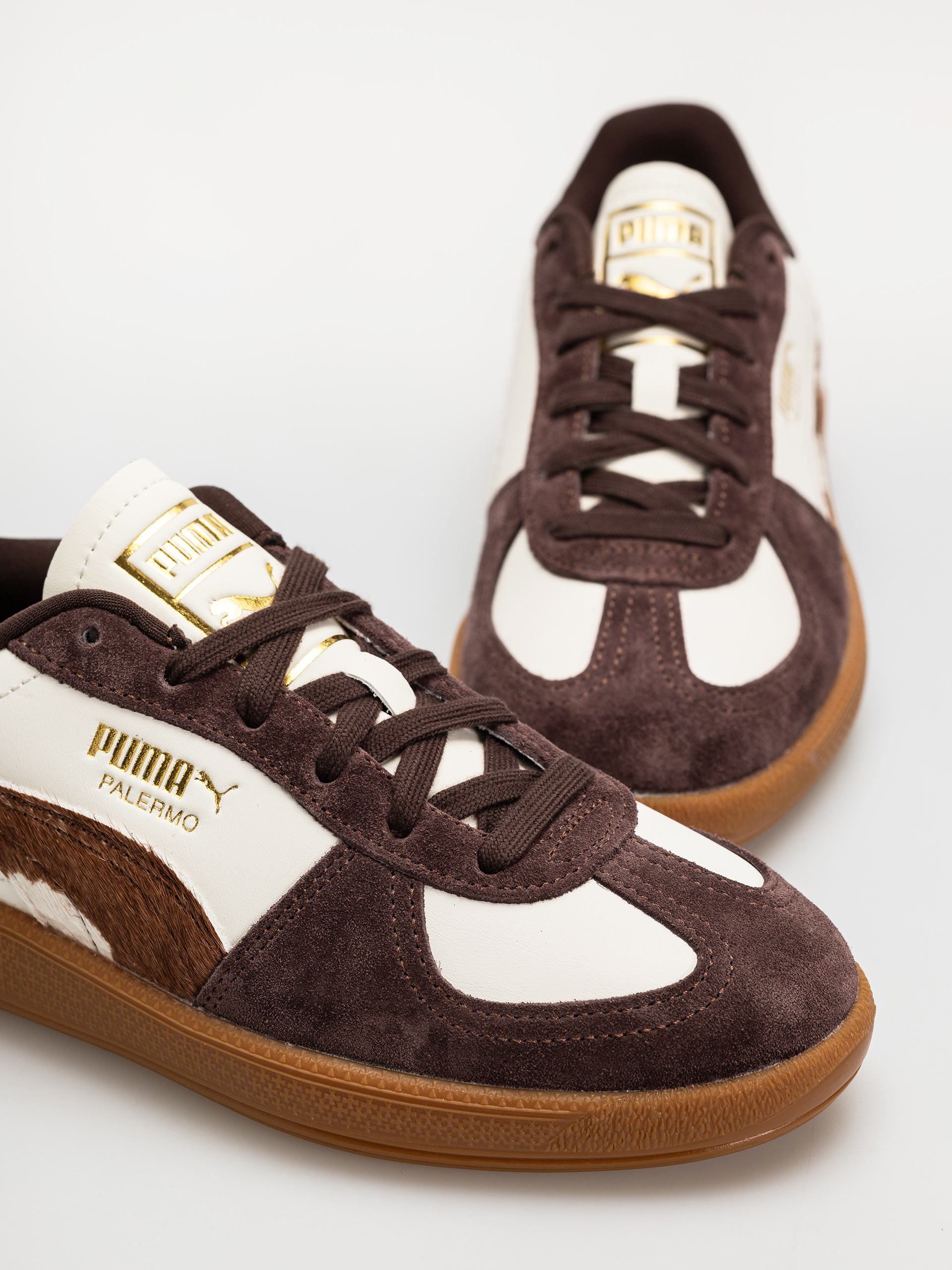 Boty Puma Palermo Cow Wmn (warm white/chocolate brown/gum)