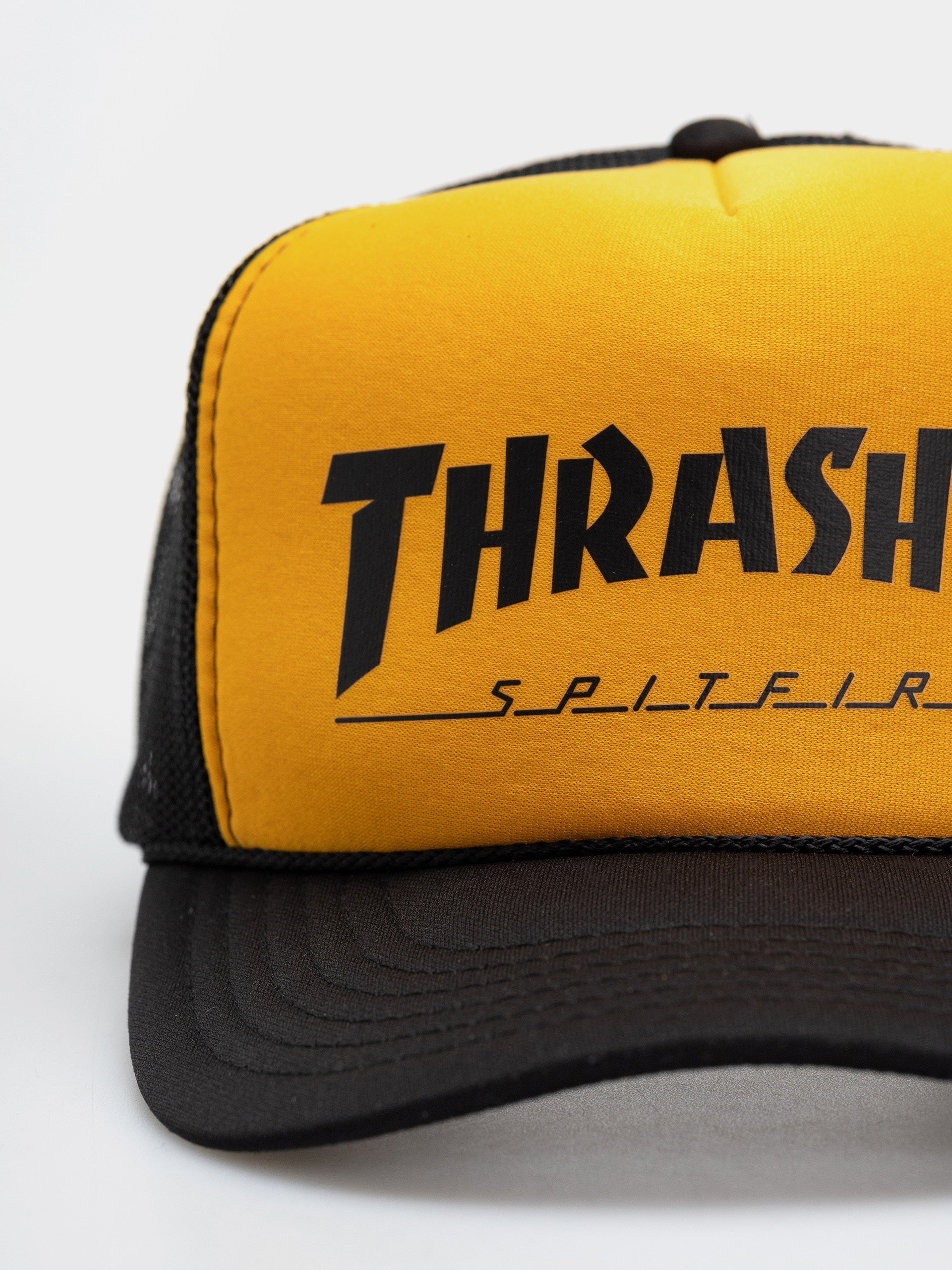 Kšiltovka  Thrasher x Spitfire (black/gold/black)