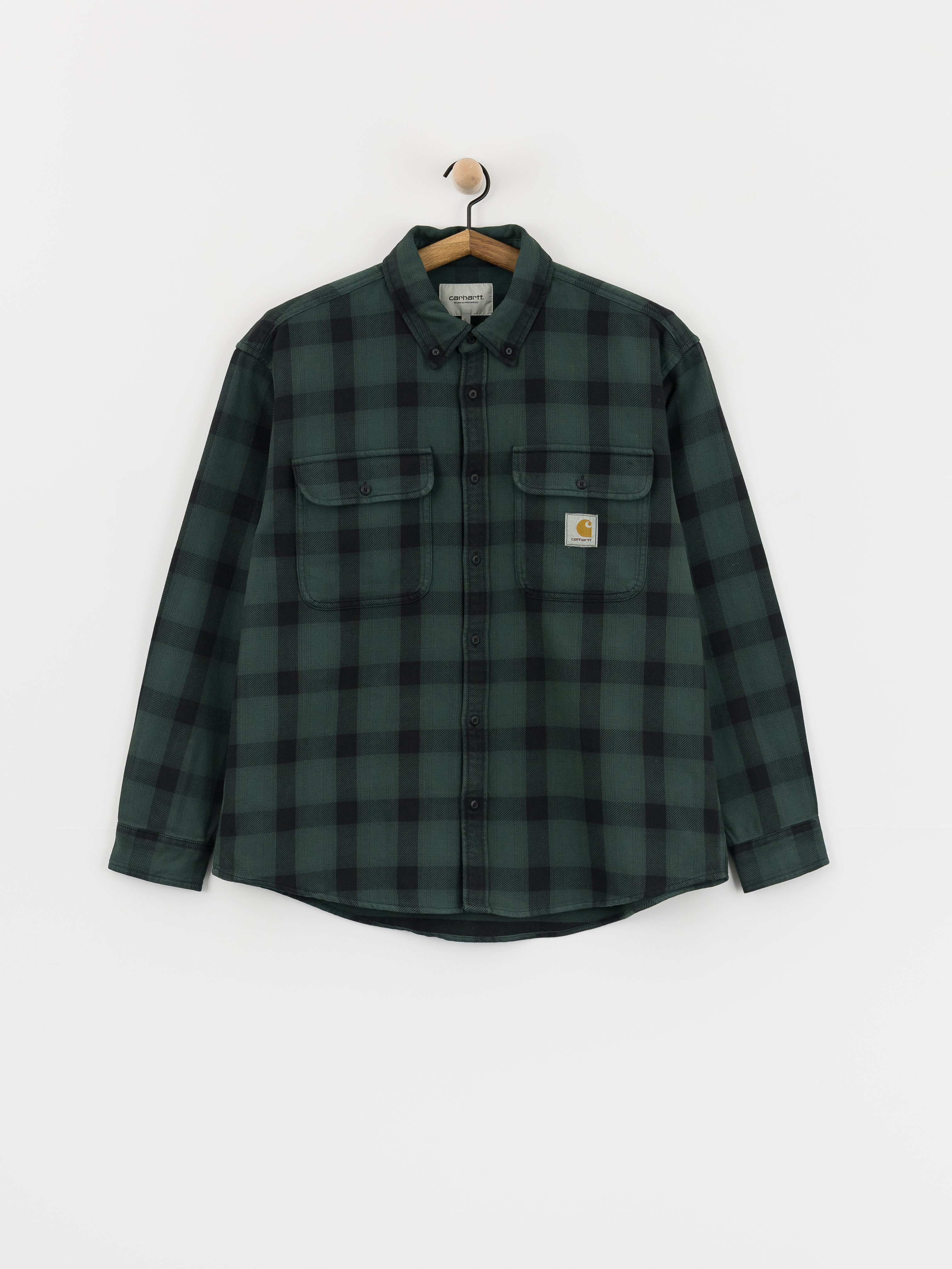 Kou0161ile Carhartt WIP Edmands (edmands check/natural/kale green)