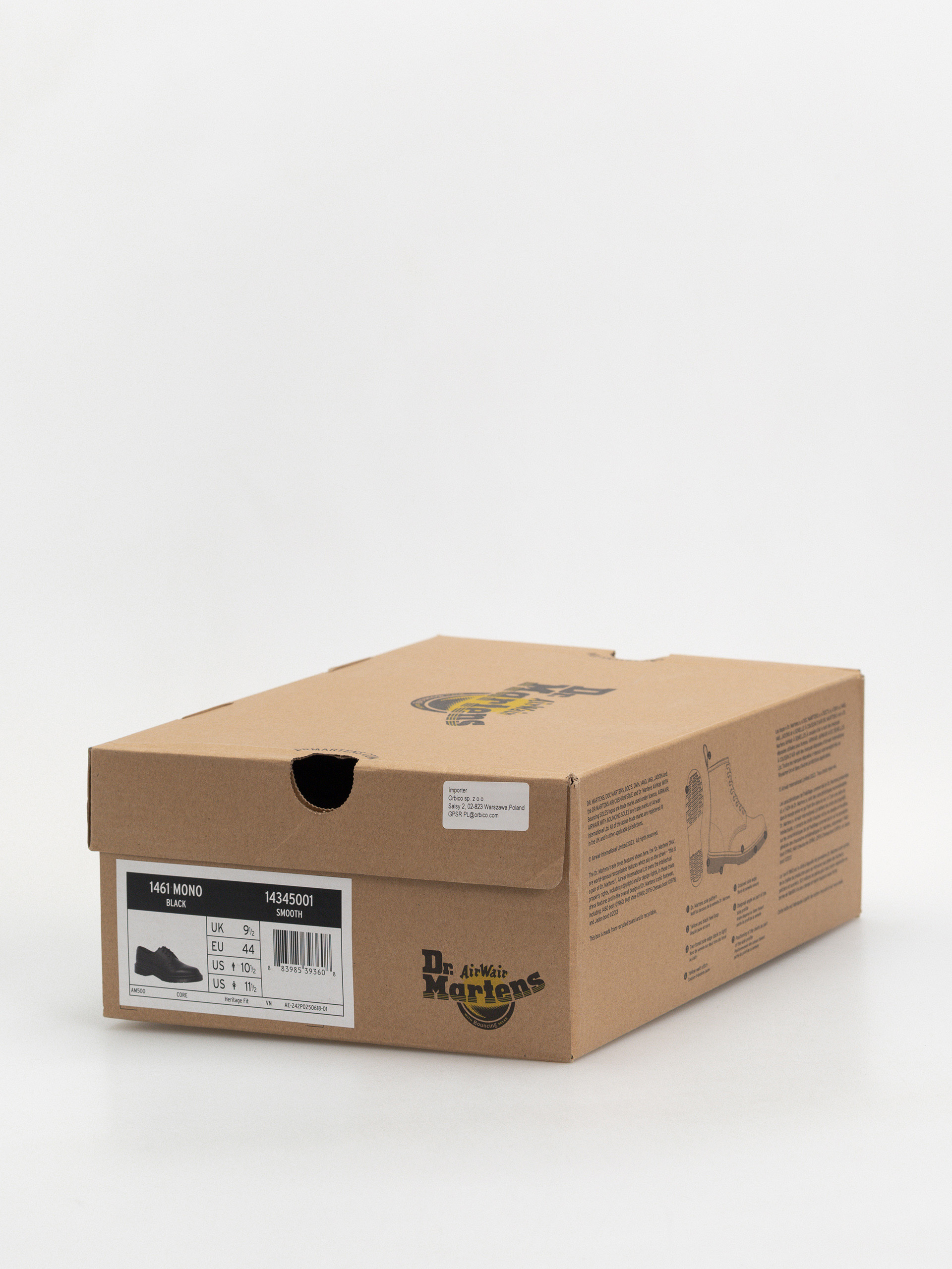 Boty Dr. Martens 1461 Mono (black smooth)