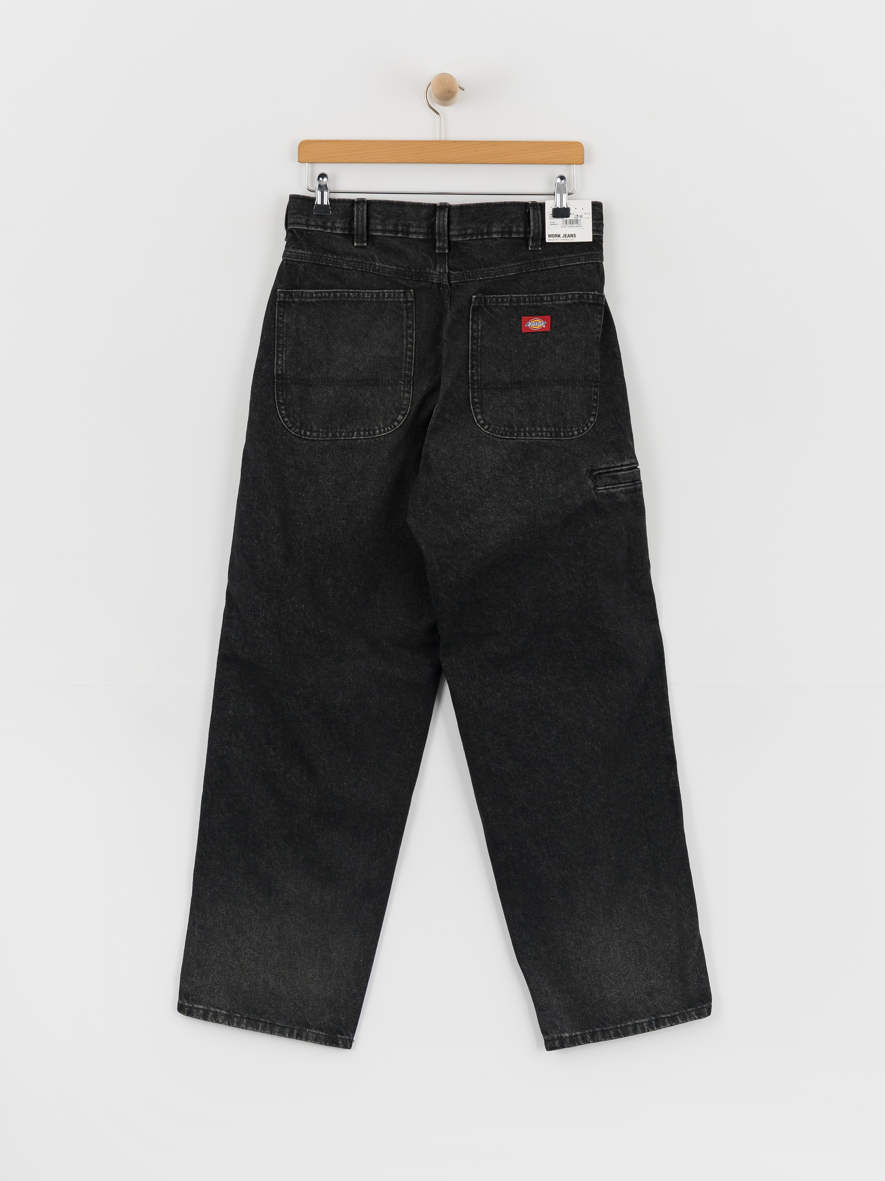 Kalhoty Dickies 958 Baggy Tapered Work (black wash faded)