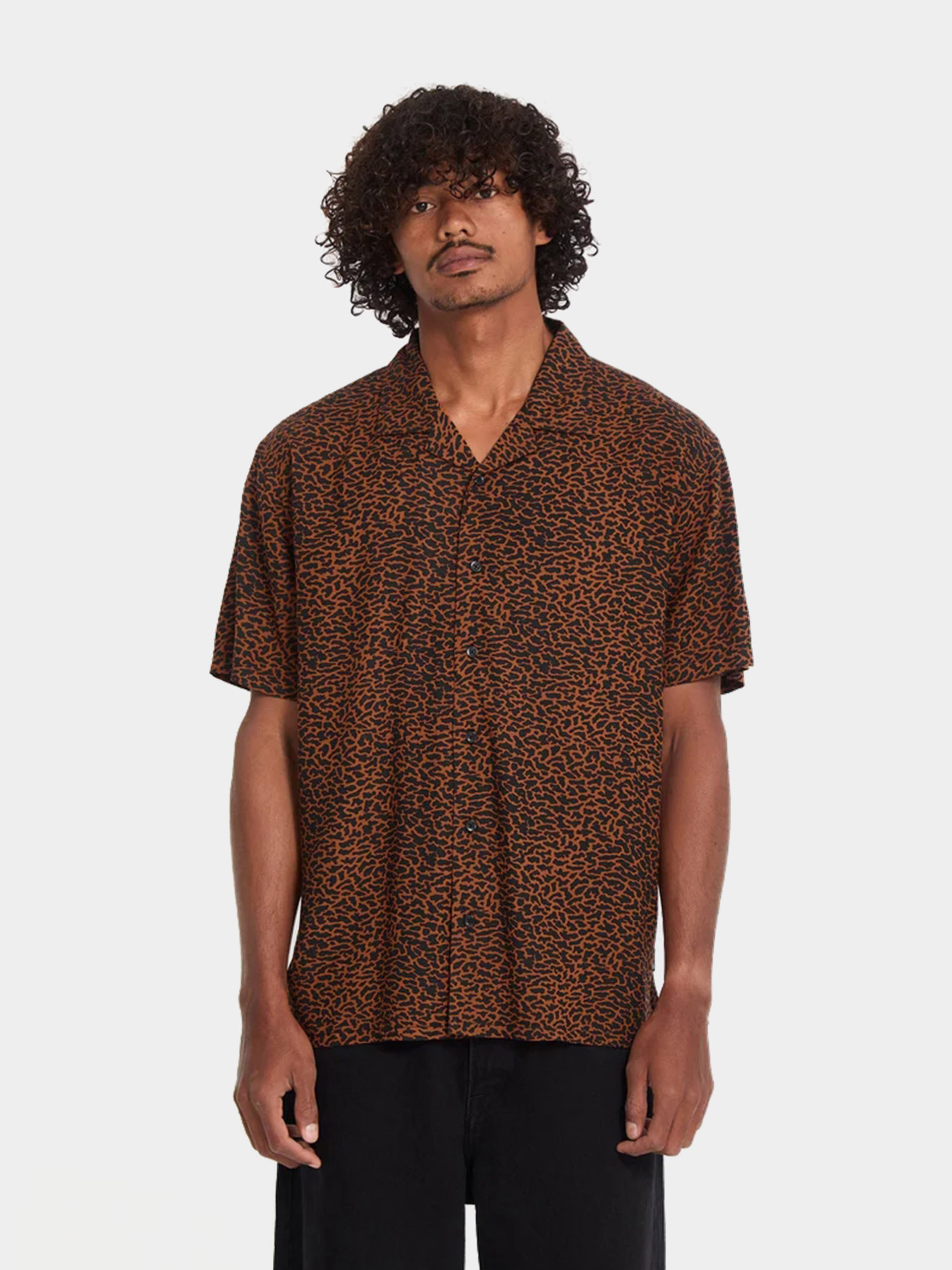 Košile Volcom Utopias Print (brown horn)
