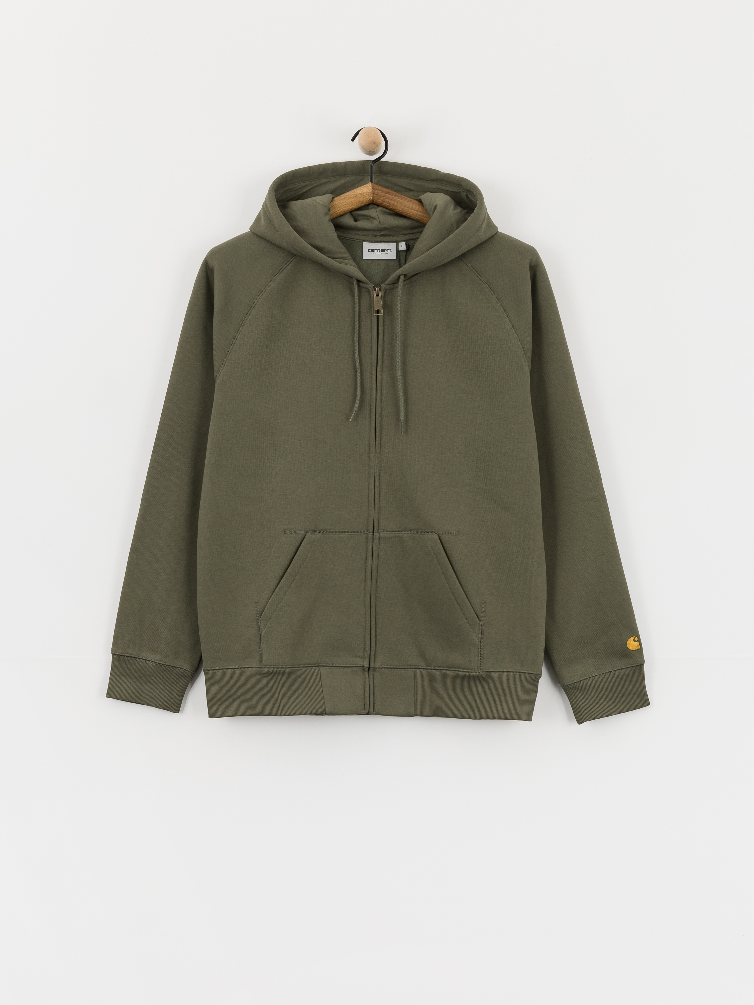 Mikina s kapucu00ed Carhartt WIP Chase ZHD (leaf/gold)