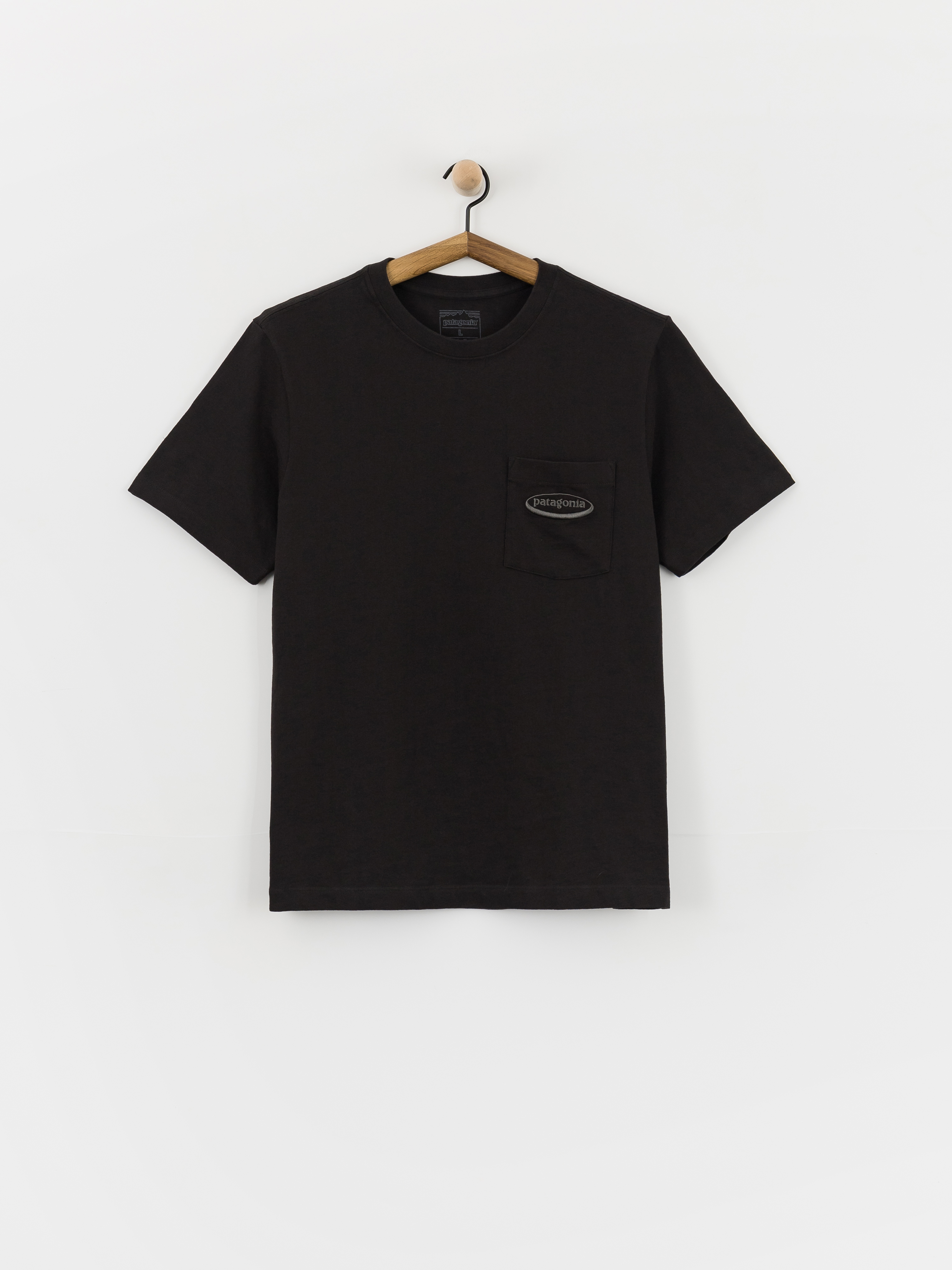 Tričko Patagonia Midweight '95 Oval Logo Pocket (black)