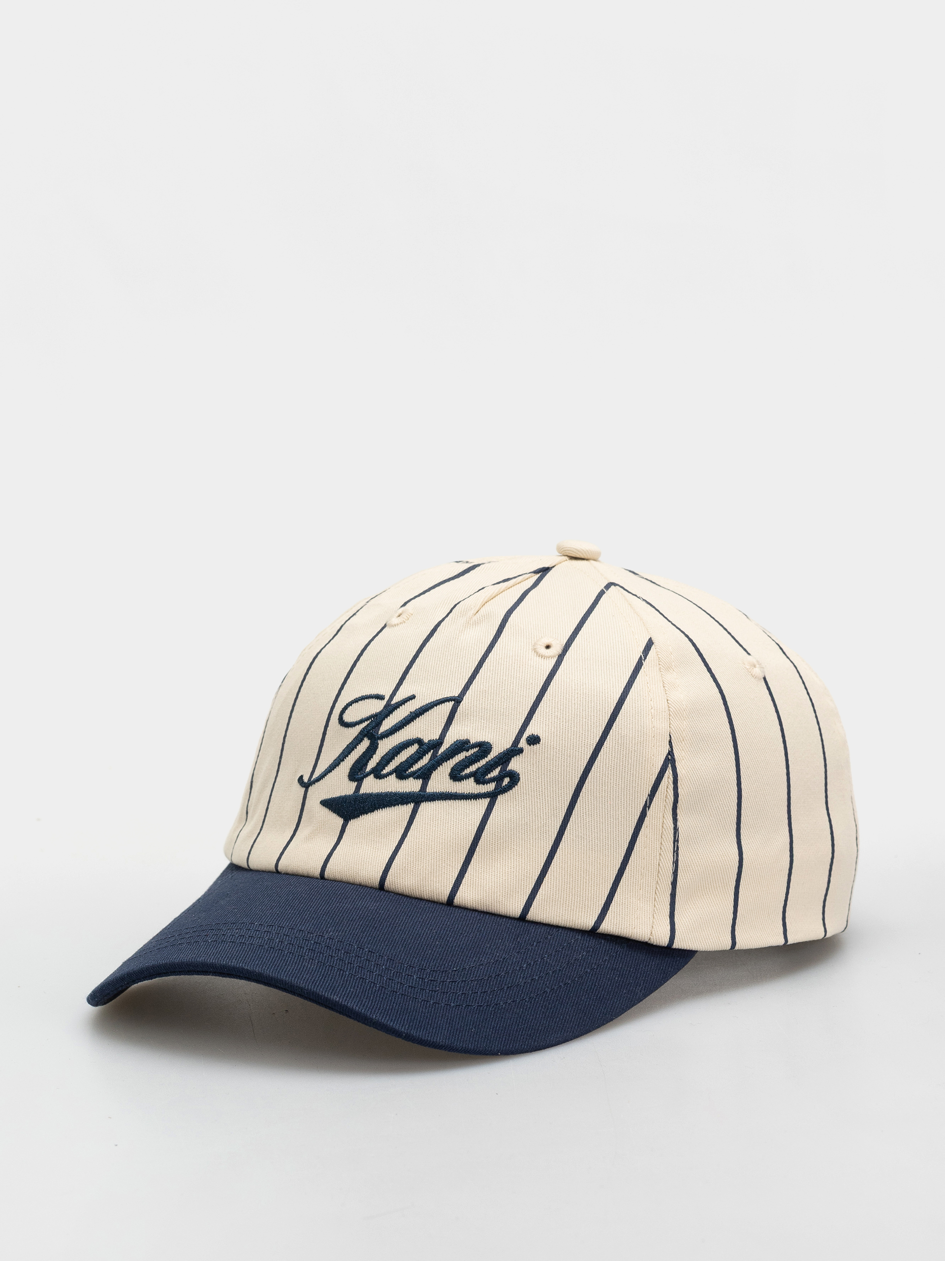 Kšiltovka  Karl Kani Cursive Varsity Pinstripe Baseball (white)