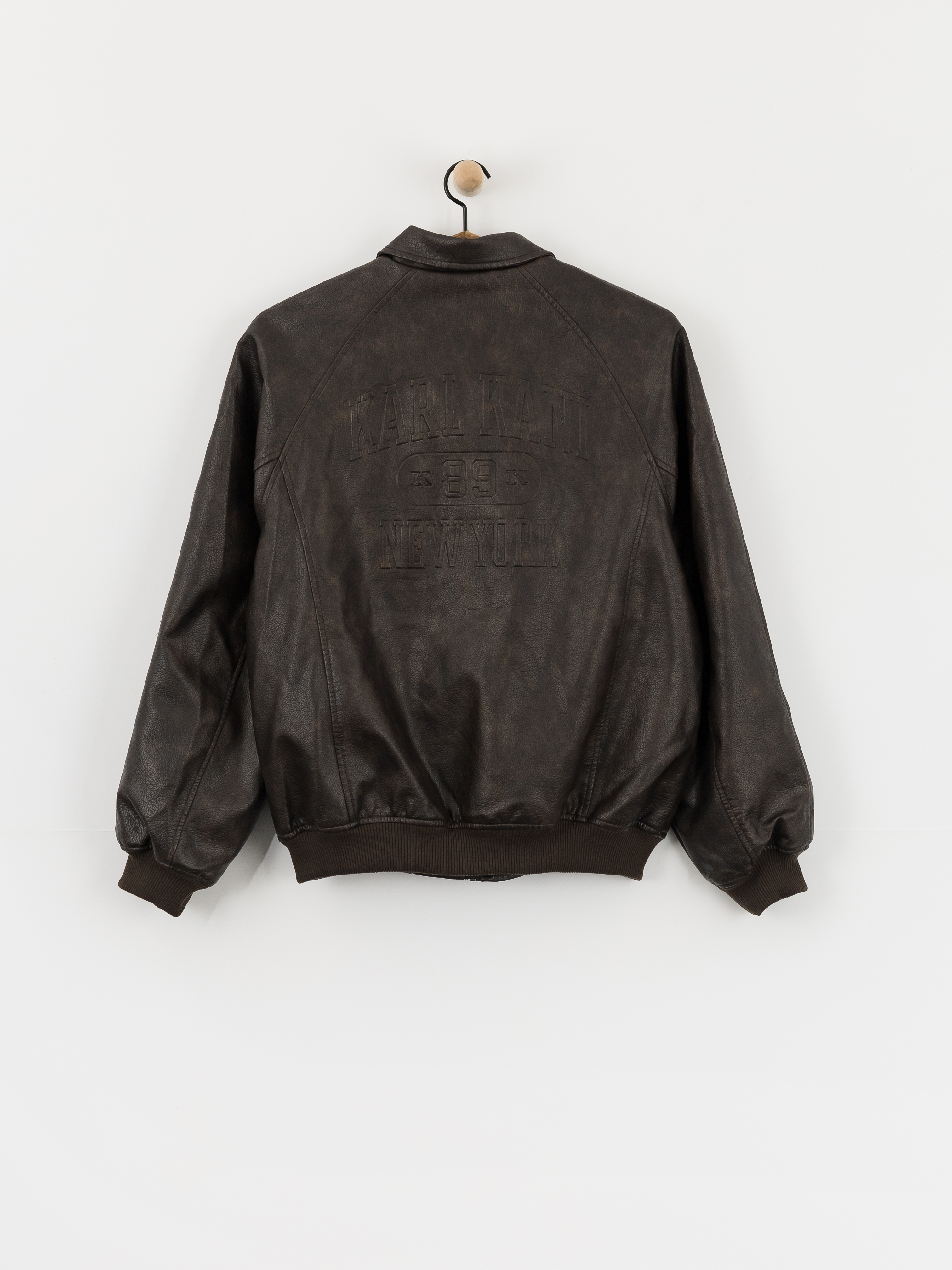 Bunda Karl Kani Signature Pu Leather Bomber (brown)