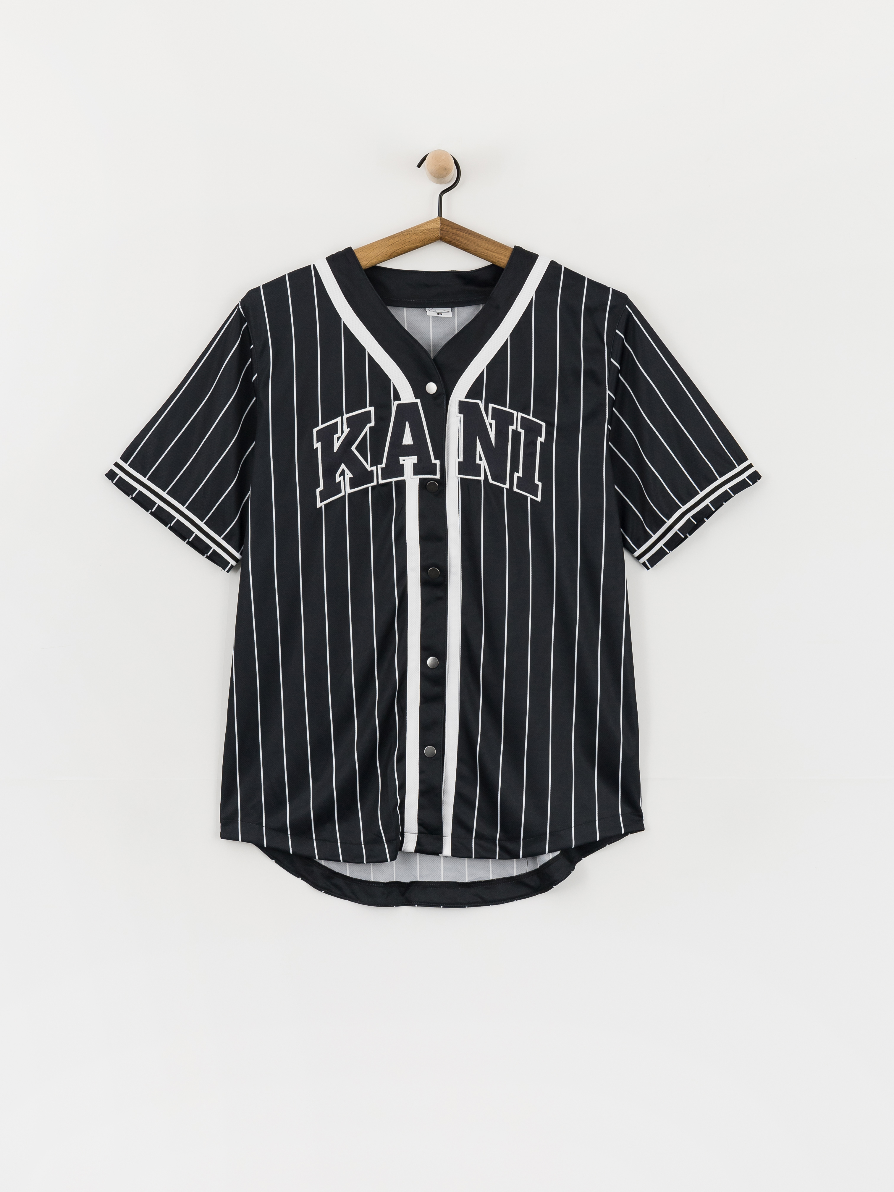 Kou0161ile Karl Kani Serif Pinstripe Baseball (black/white)