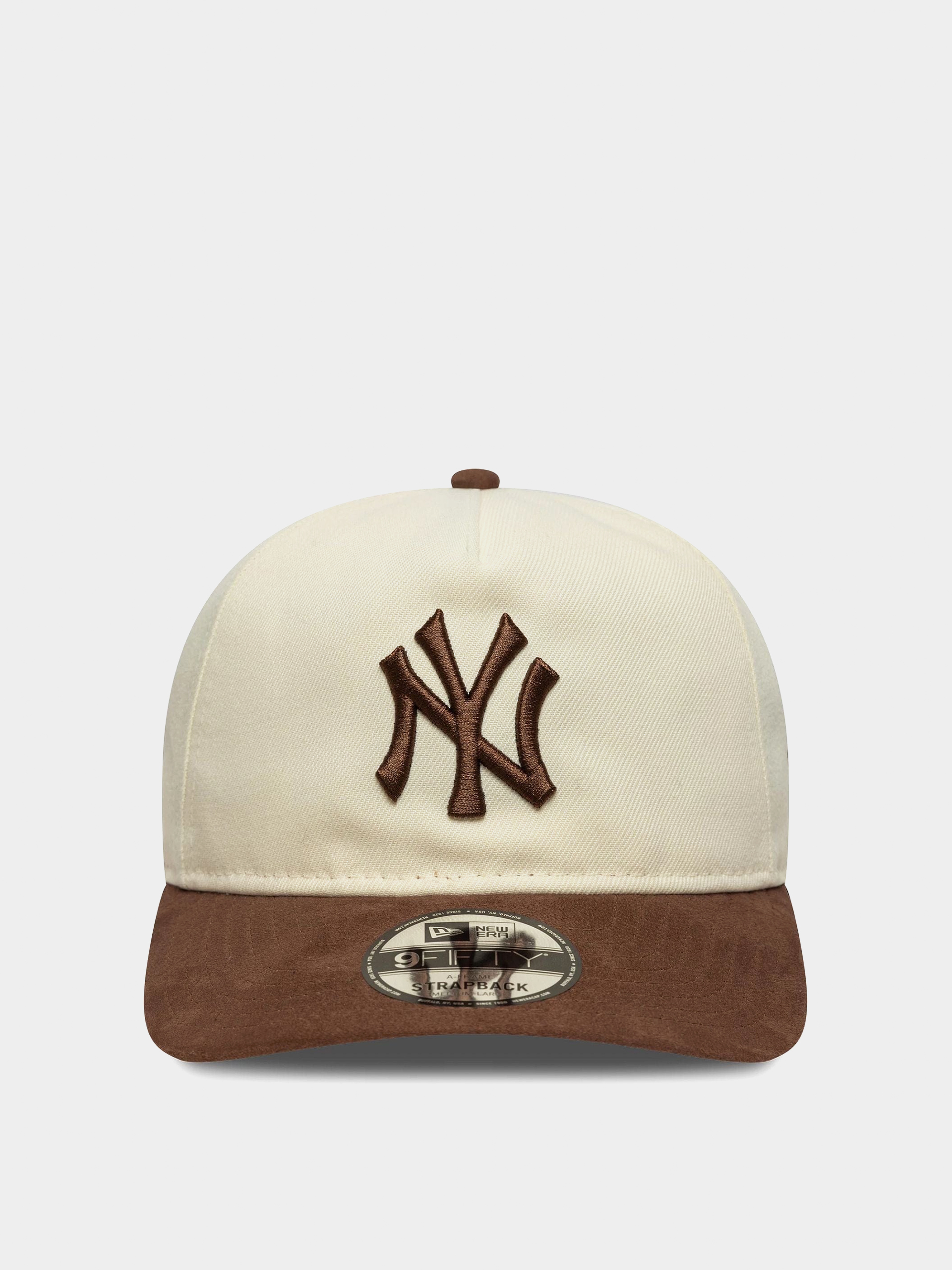 Kšiltovka  New Era Suede Visor 9Fifty New York Yankees (light cream/chestnut)
