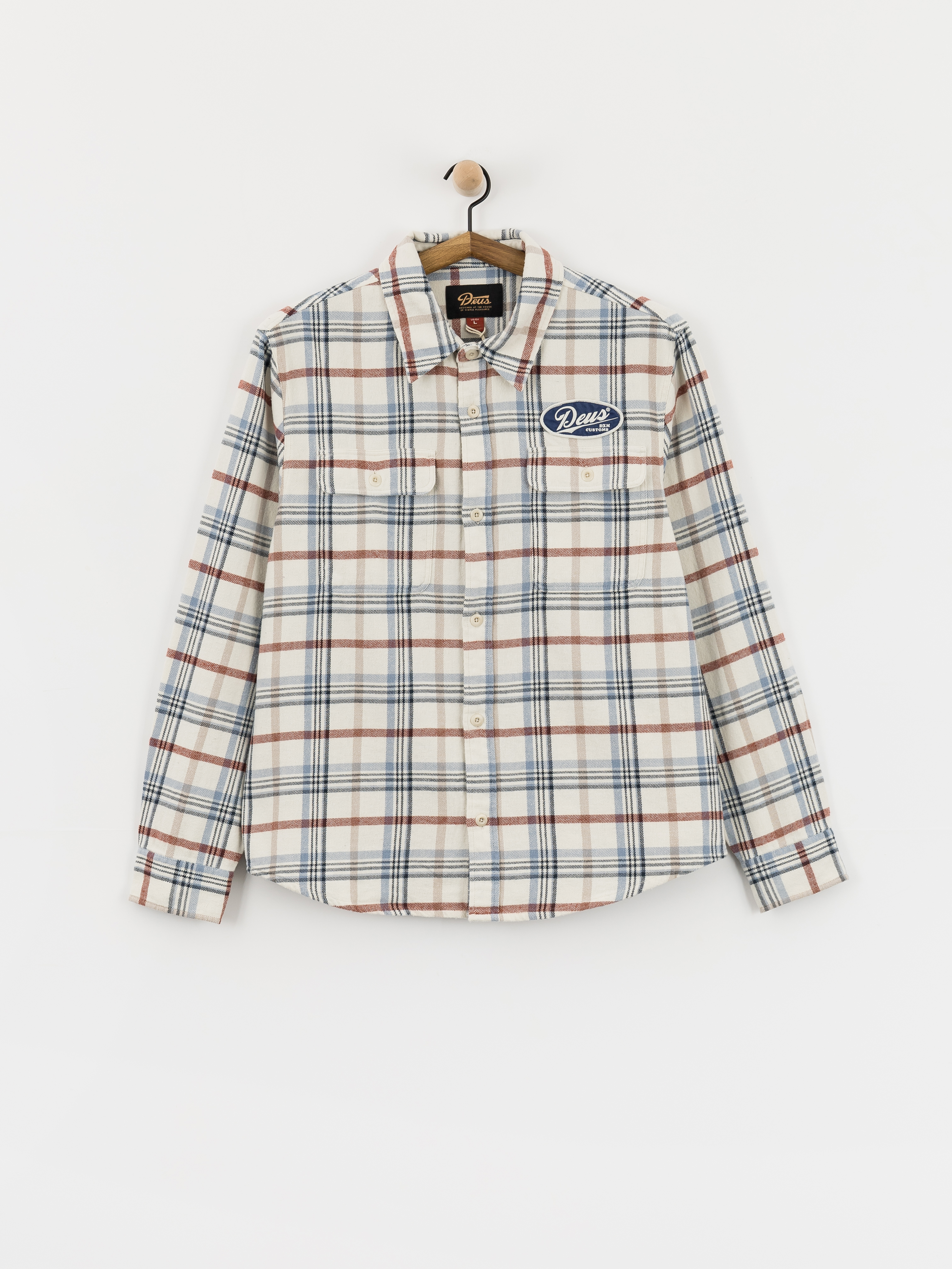 Košile Deus Ex Machina Vacay Check (natural check)