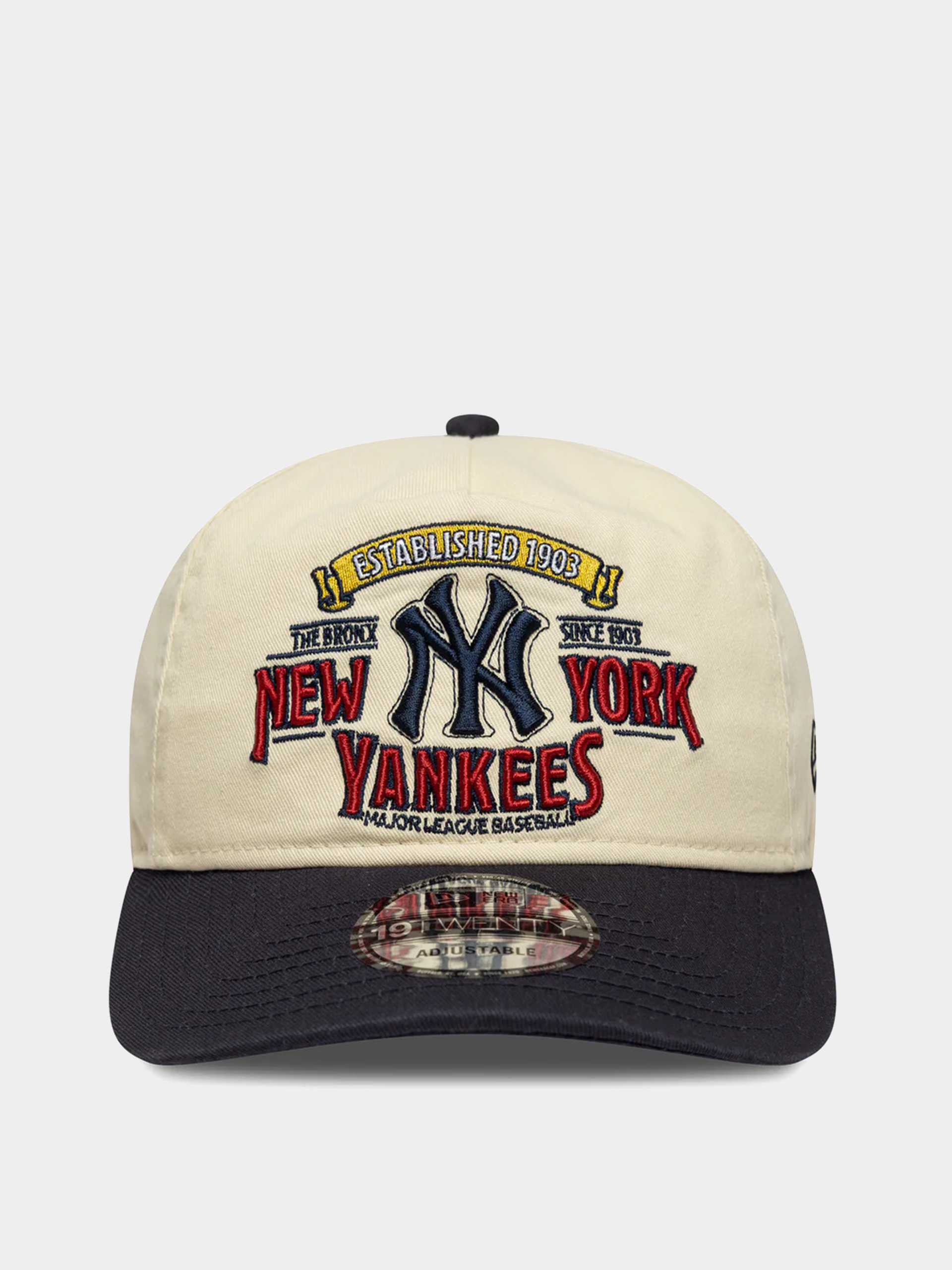 Kšiltovka  New Era Washed Graphic 19Twenty New York Yankees (light cream/navy)
