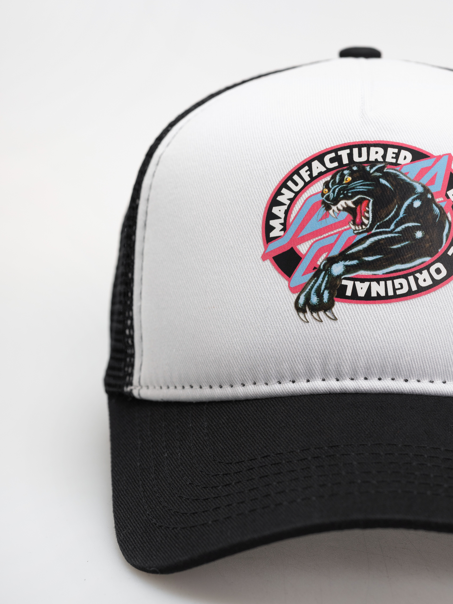 Kšiltovka  Santa Cruz Natas Sketch Panther Meshback (black/white)