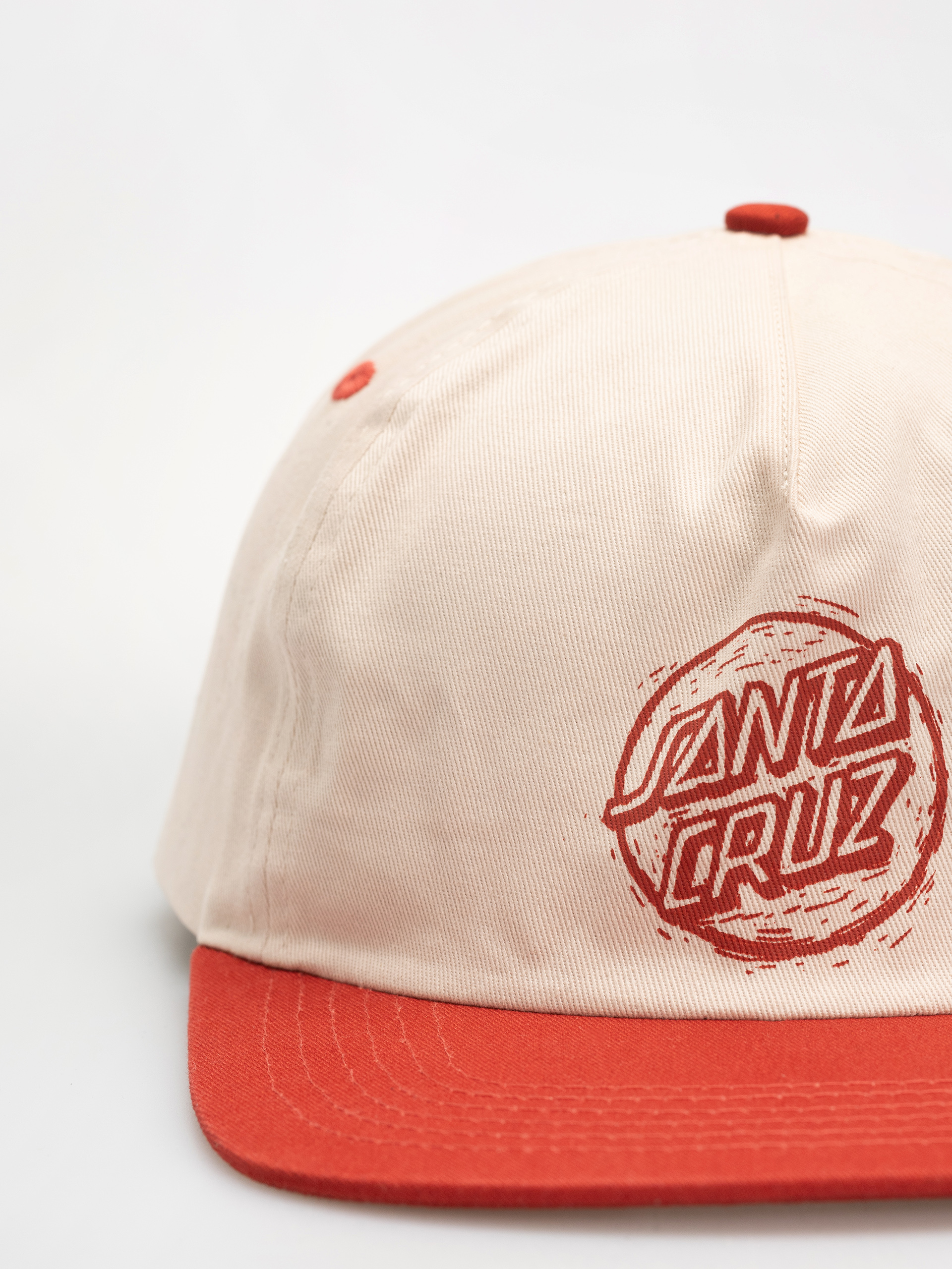 Kšiltovka  Santa Cruz Stamped Opus Snapback (off white/ketchup)