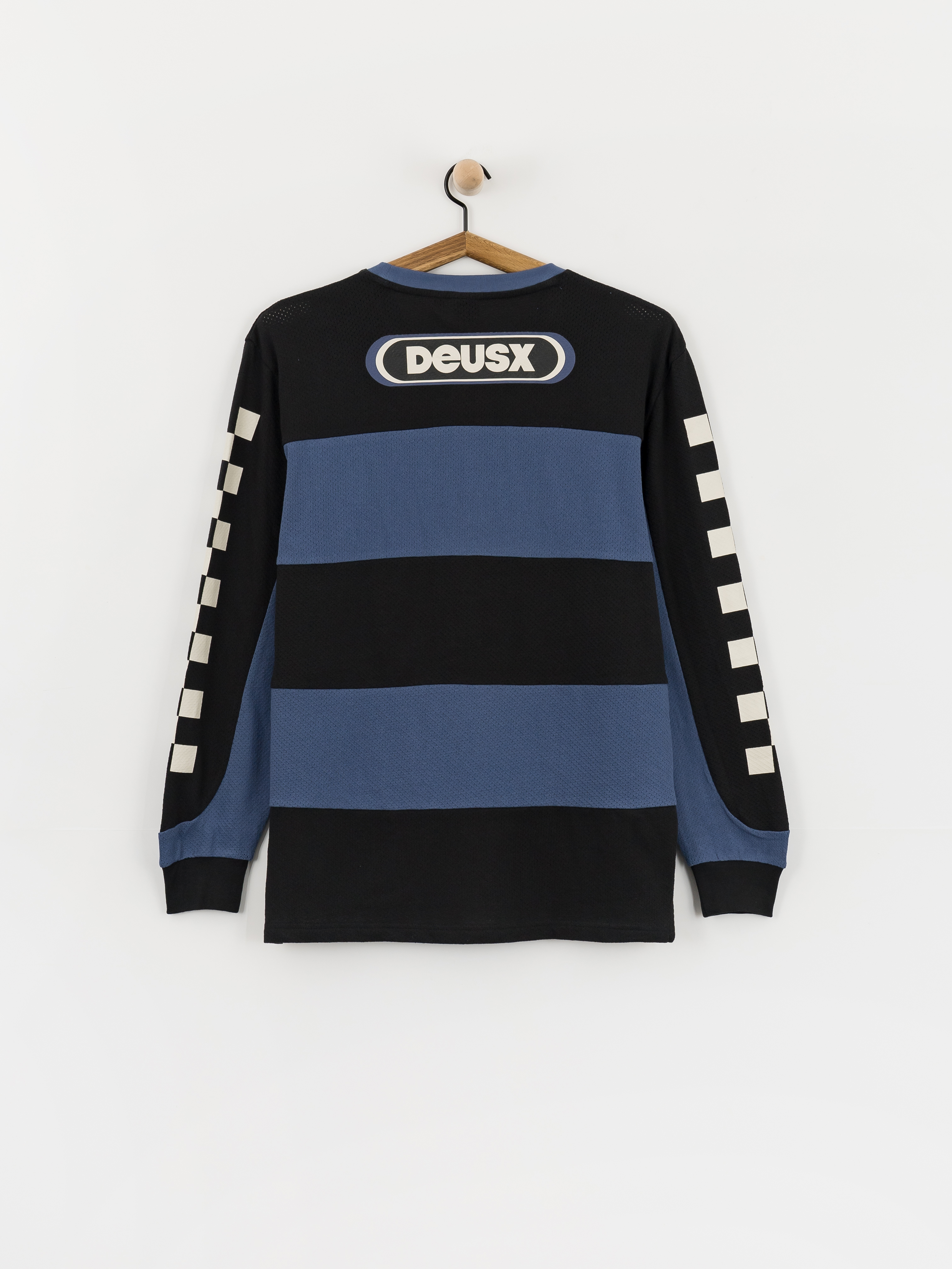 Tričko Deus Ex Machina Vilander Moto Jersey (mechanic blue combo)