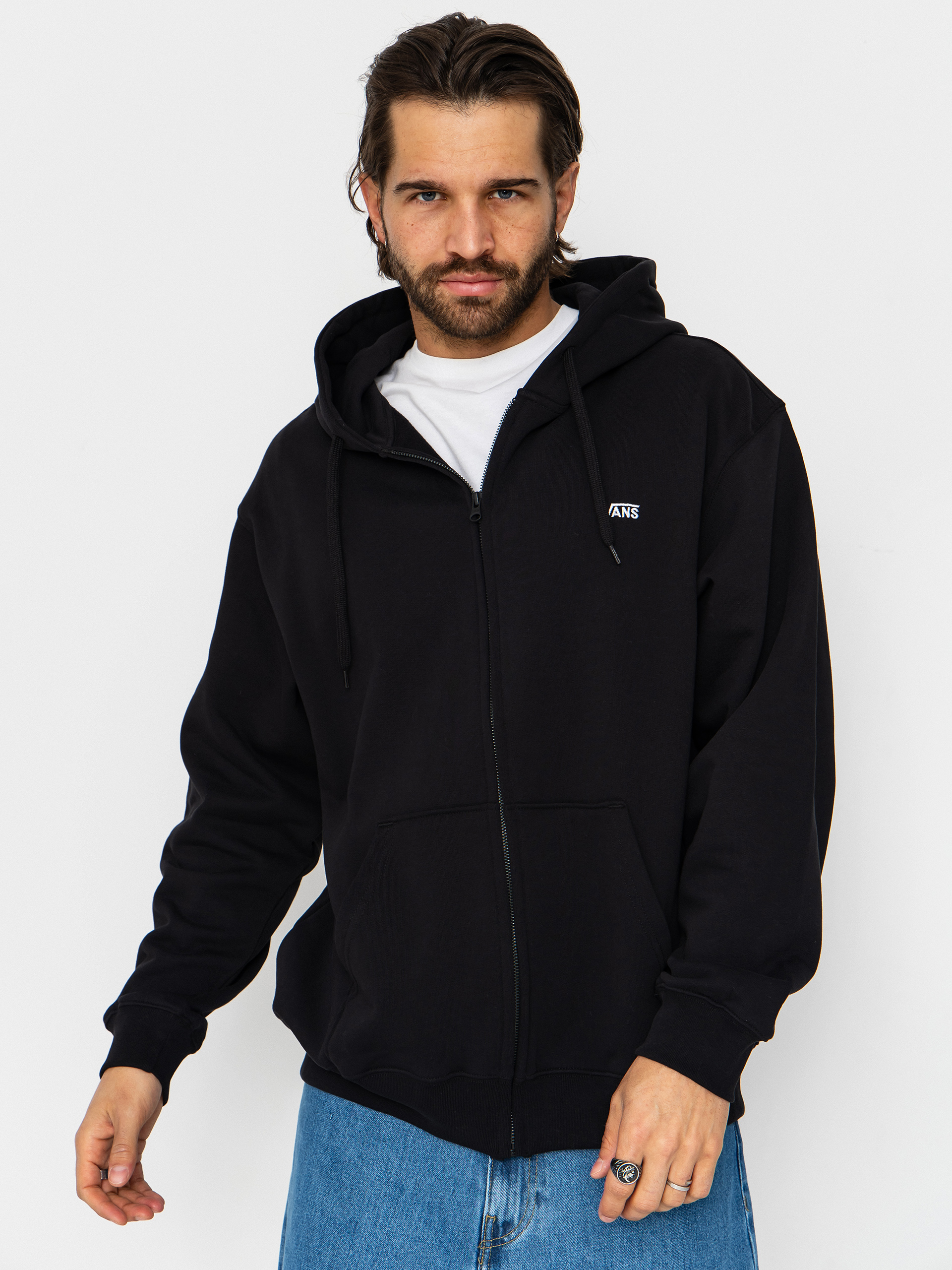 Mikina s kapucí Vans Left Chest II Loose ZHD (black)