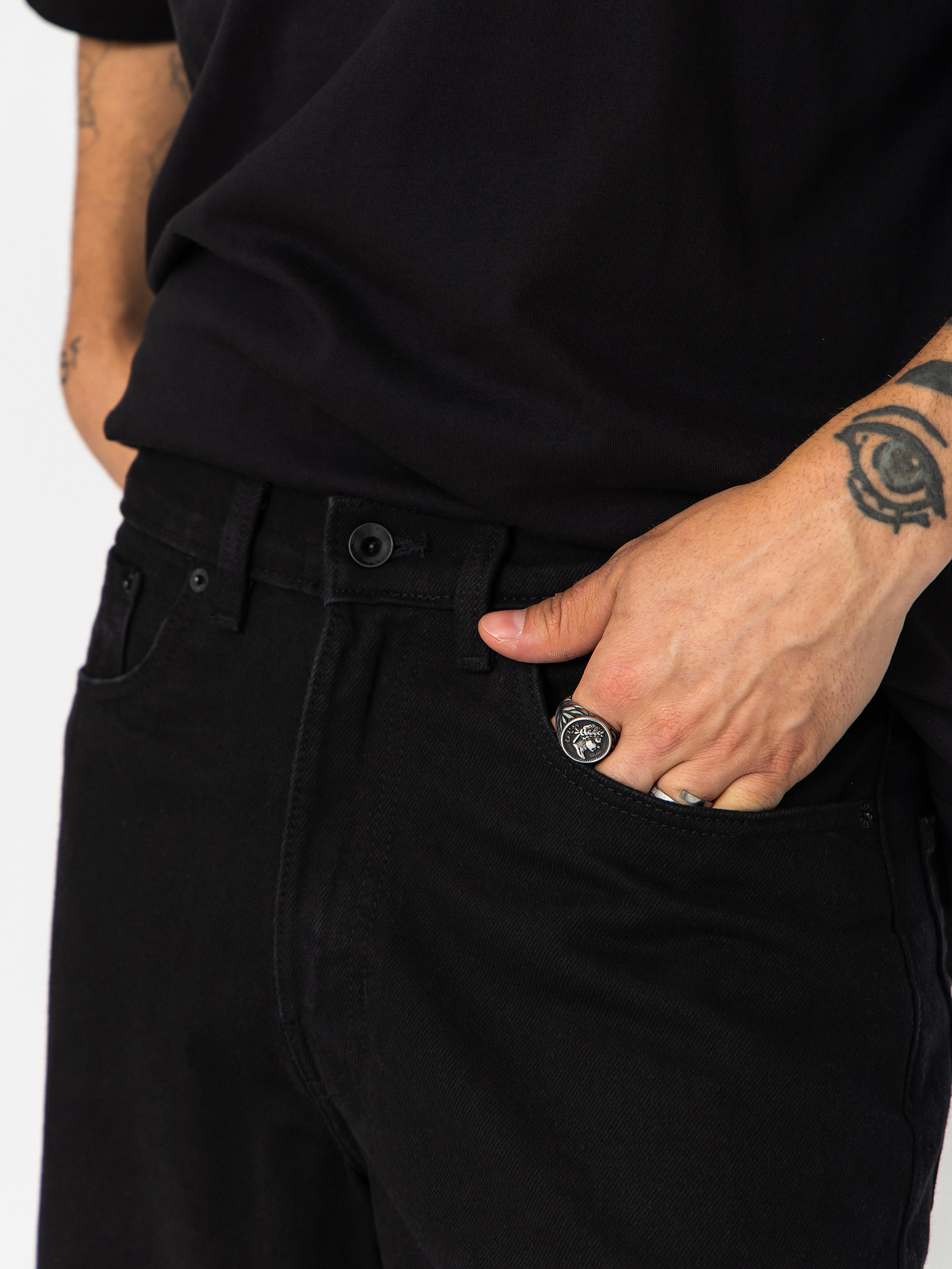 Kalhoty Vans Check 5 Loose Denim (black)