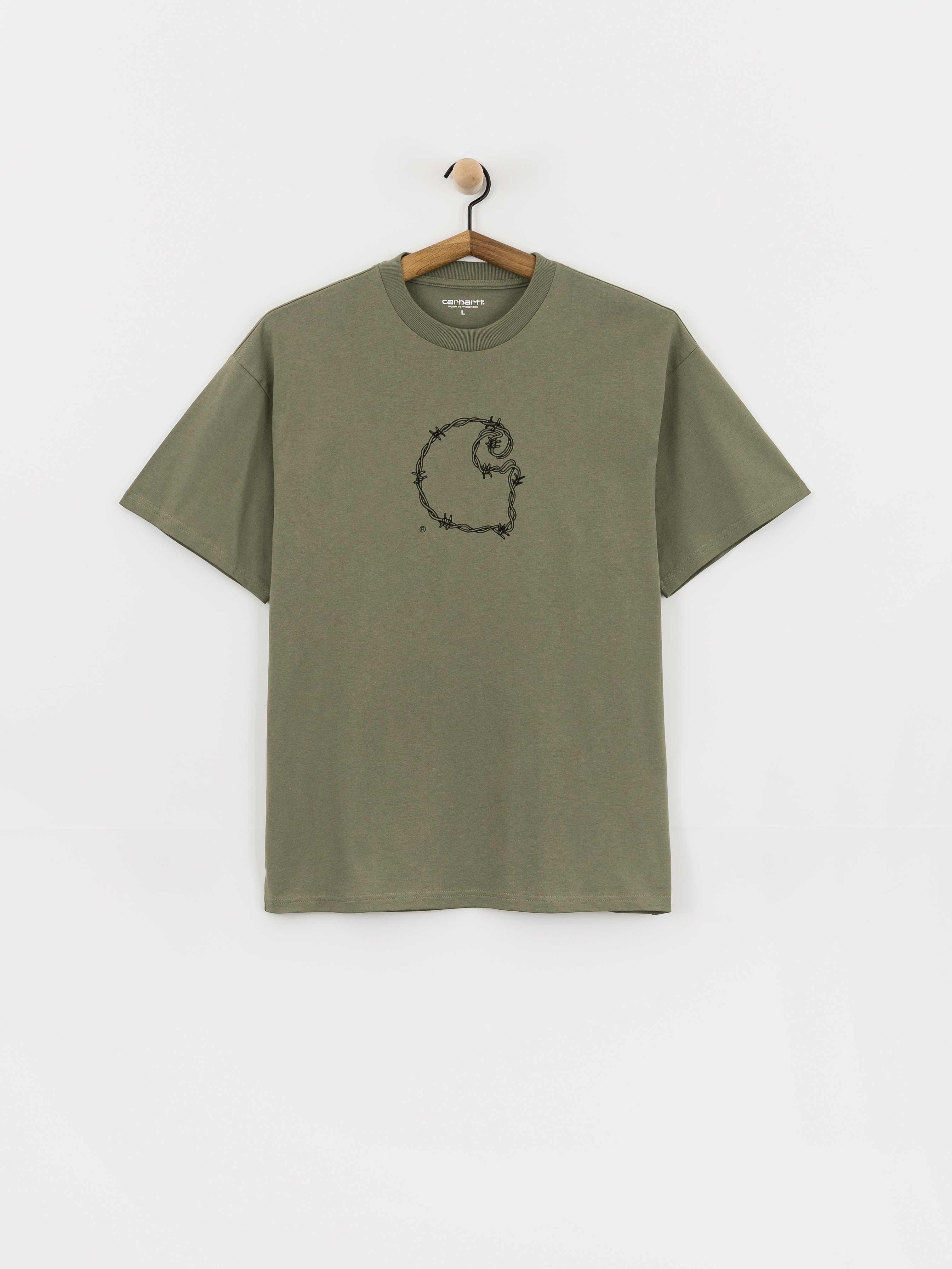 Tričko Carhartt WIP Barbwire C (dollar green)