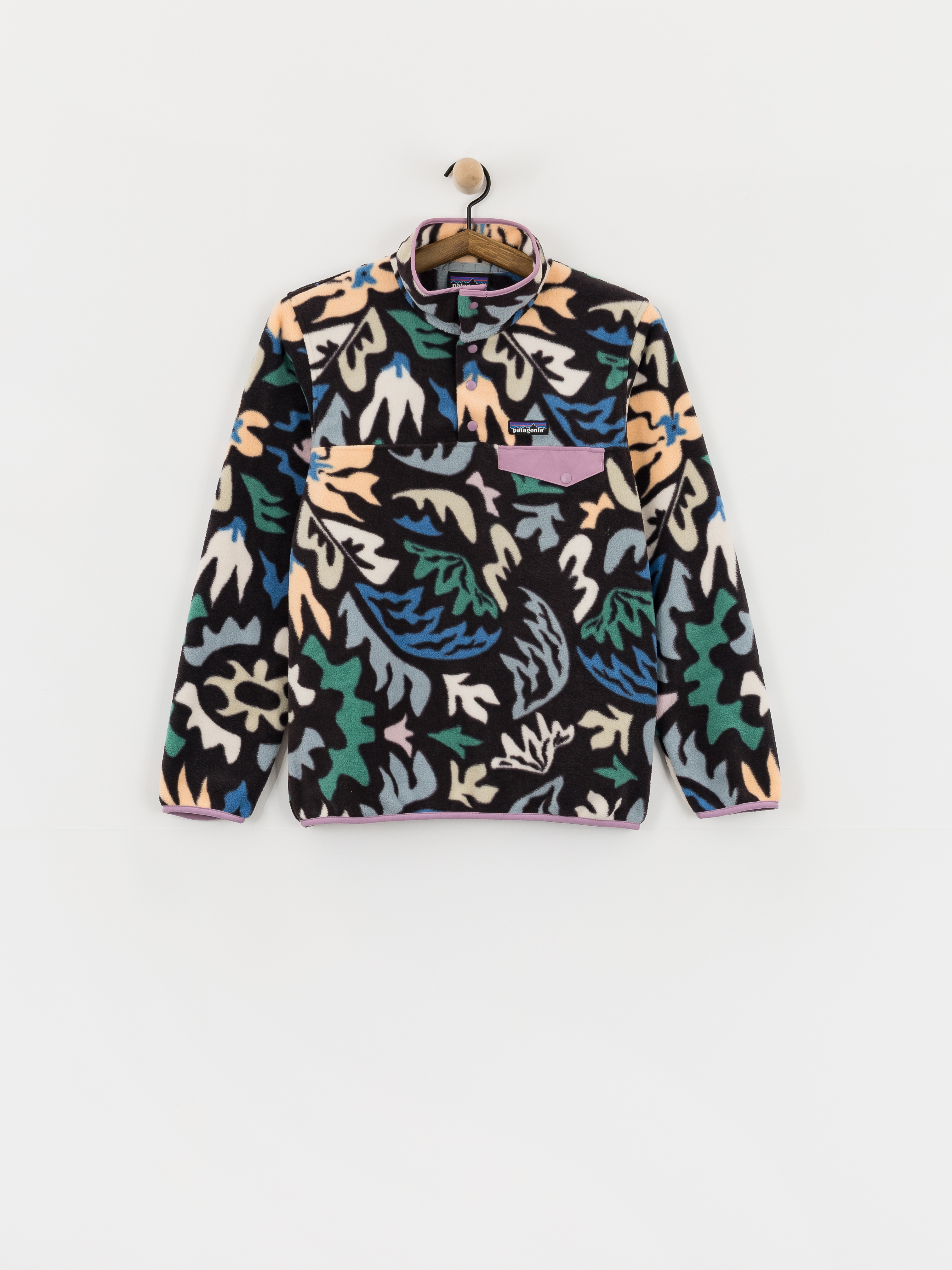 Fleecová mikina Patagonia Lightweight Synchilla Snap T Wmn (kaleido/black)