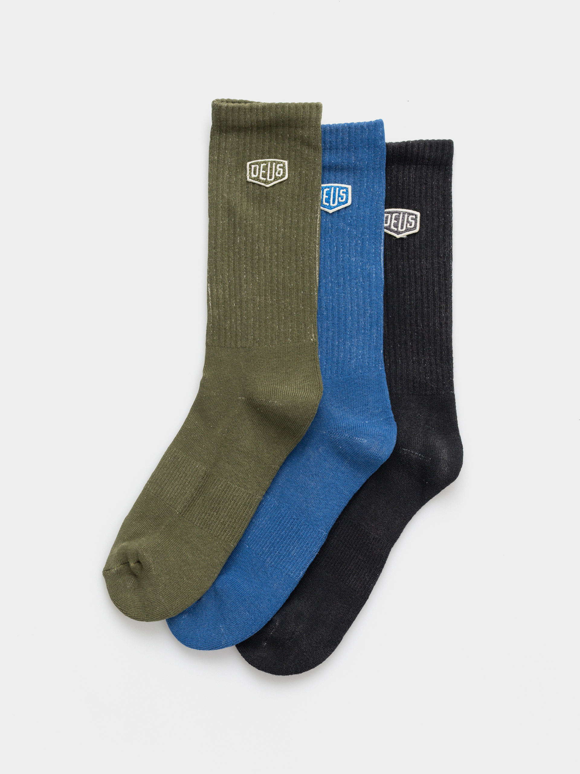 Ponožky Deus Ex Machina Shield Garment Dyed Sock 3 Pack