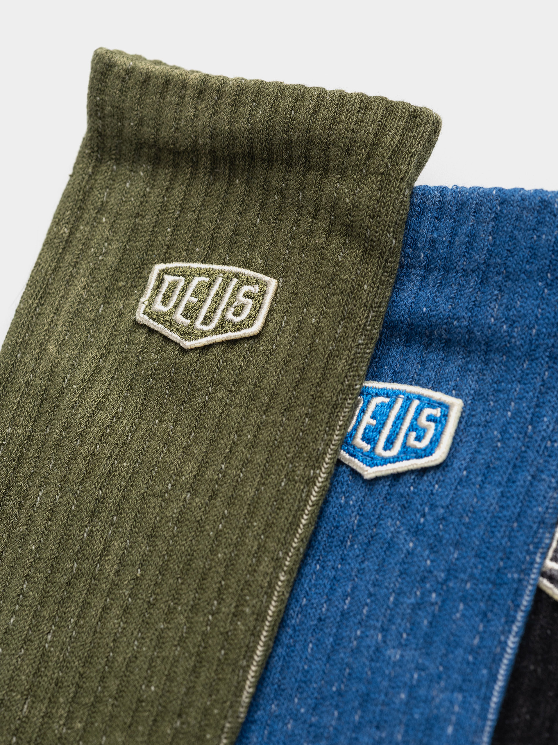 Ponožky Deus Ex Machina Shield Garment Dyed Sock 3 Pack (multi)