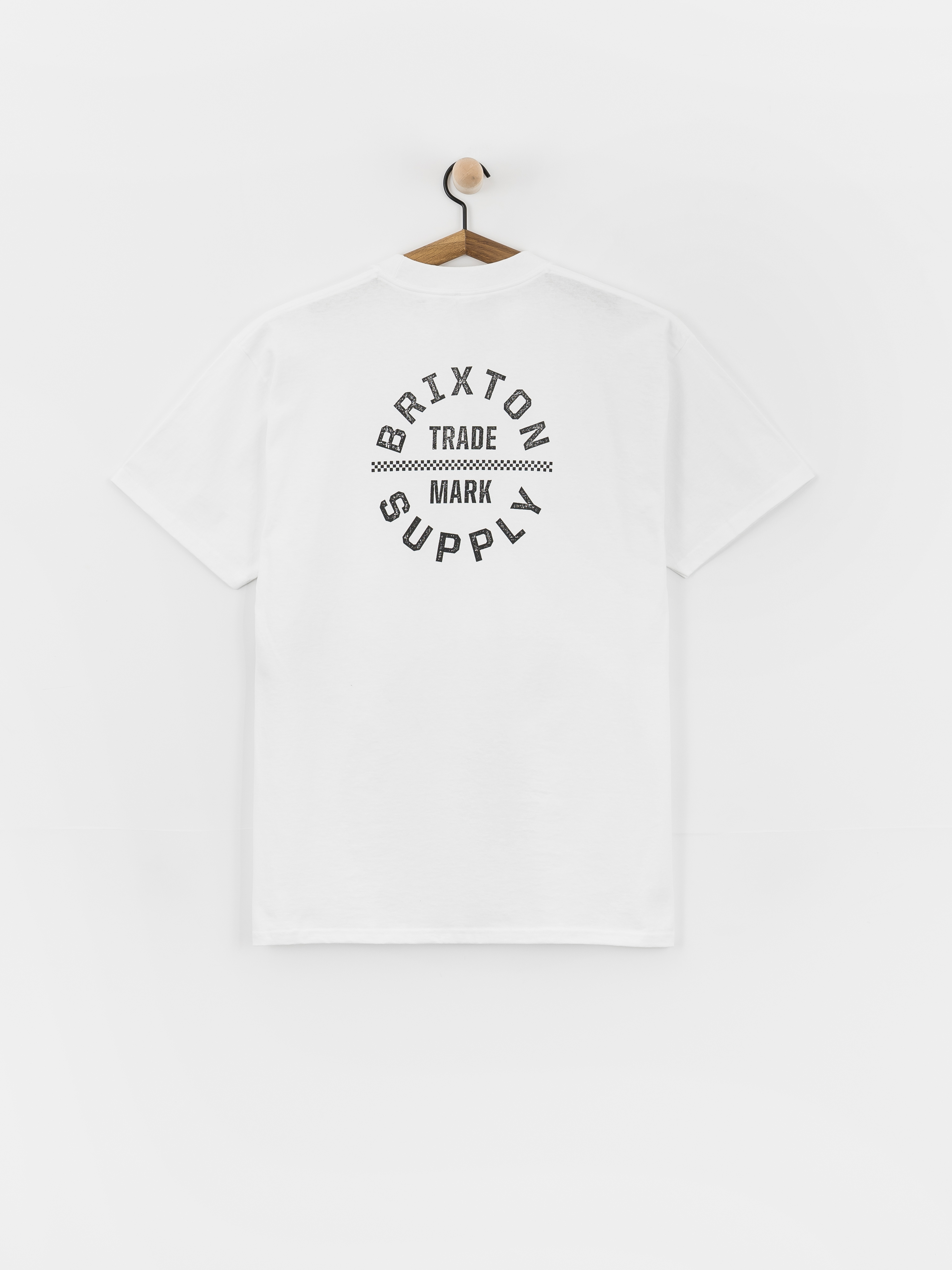 Tričko Brixton Oath V Std (white/black/checkered)