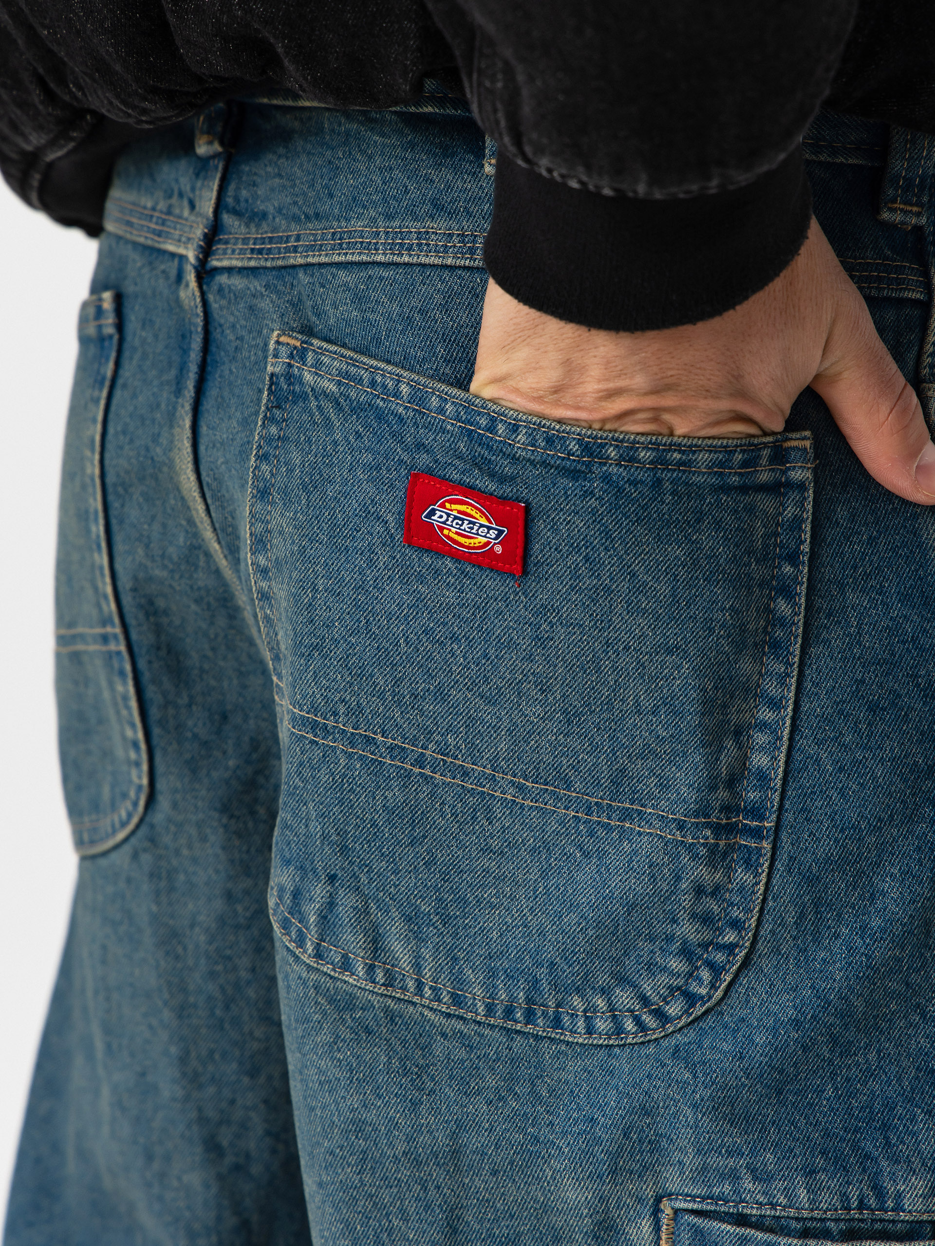 Kalhoty Dickies 958 Baggy Tapered Work (khaki tinted blue)