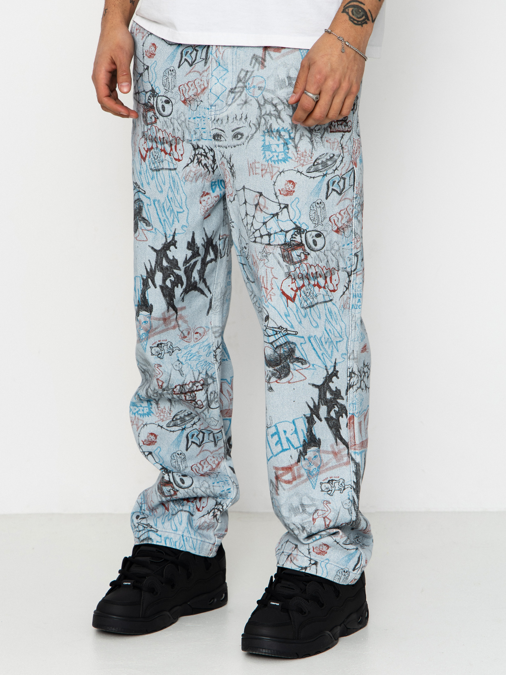 Kalhoty RipNDip Marker Wide Fit (light wash denim)