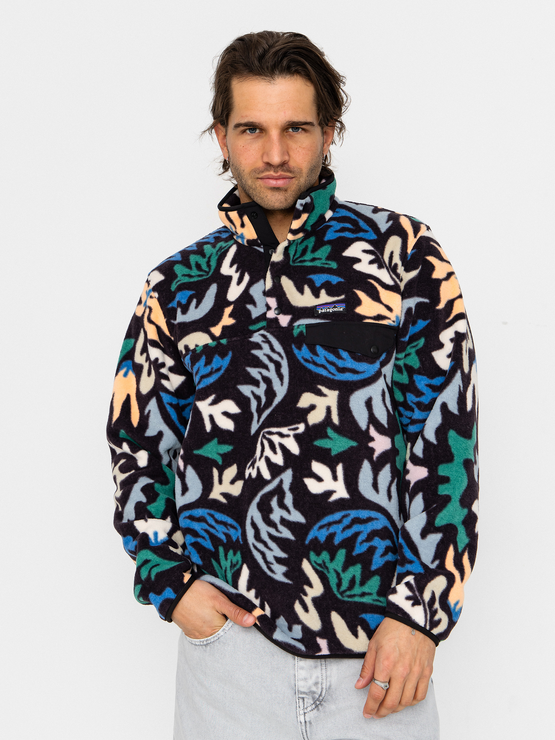 Fleecová mikina Patagonia Lightweight Synchilla Snap T (kaleido/black)