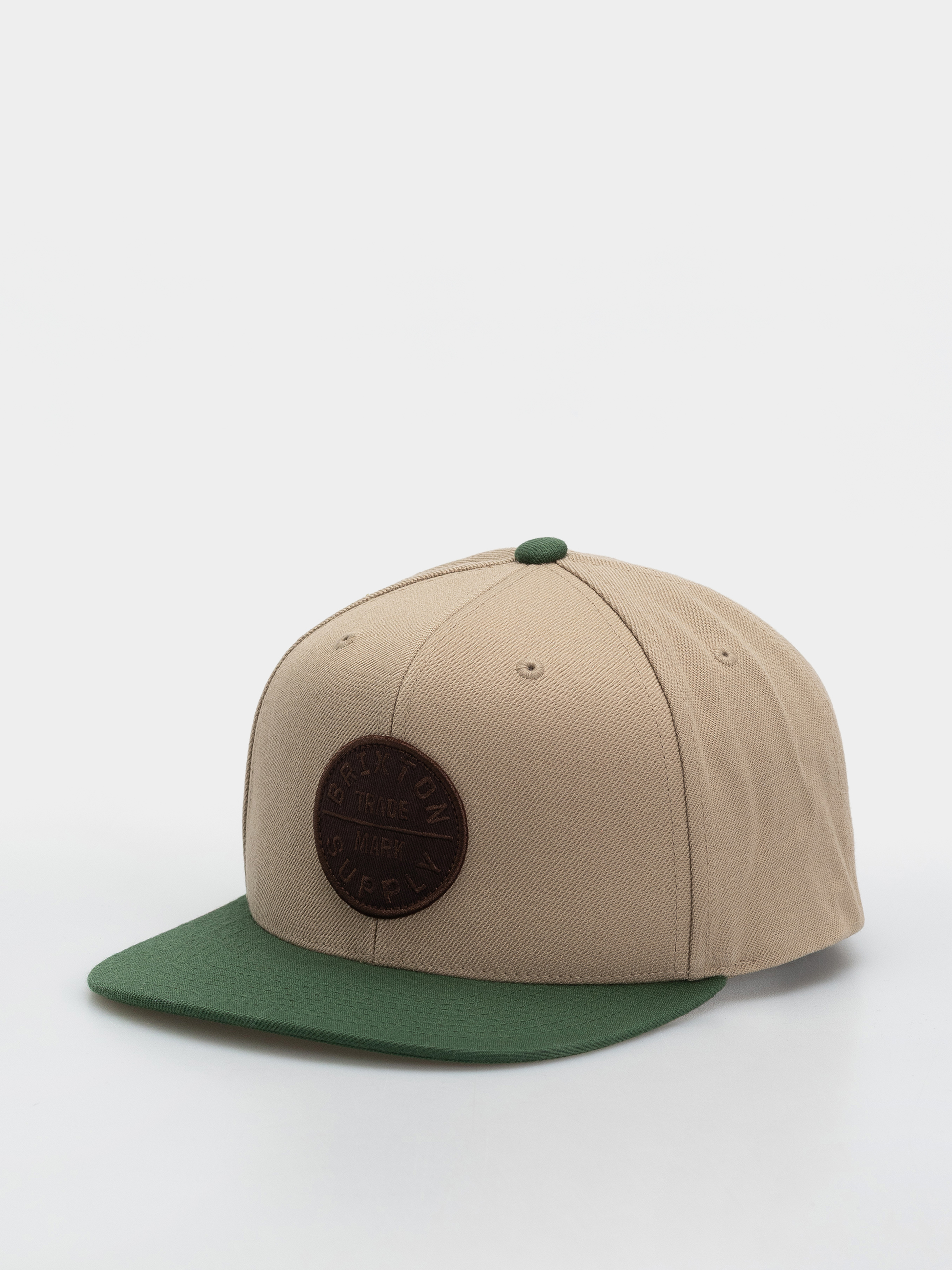 Ku0161iltovka  Brixton Oath Iii Snapback (khaki/primal green)