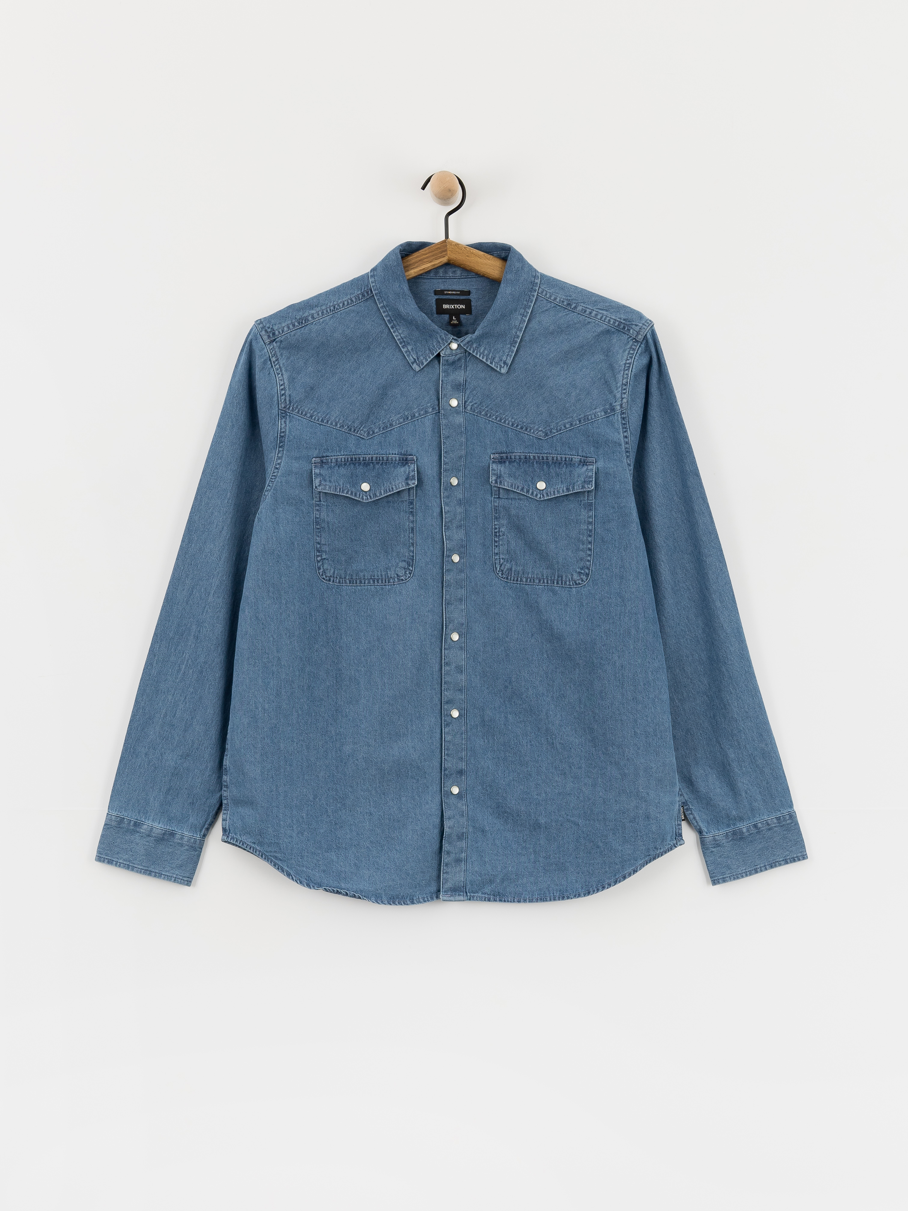 Kou0161ile Brixton Waylon Lw Overshirt (med wash chambrey)