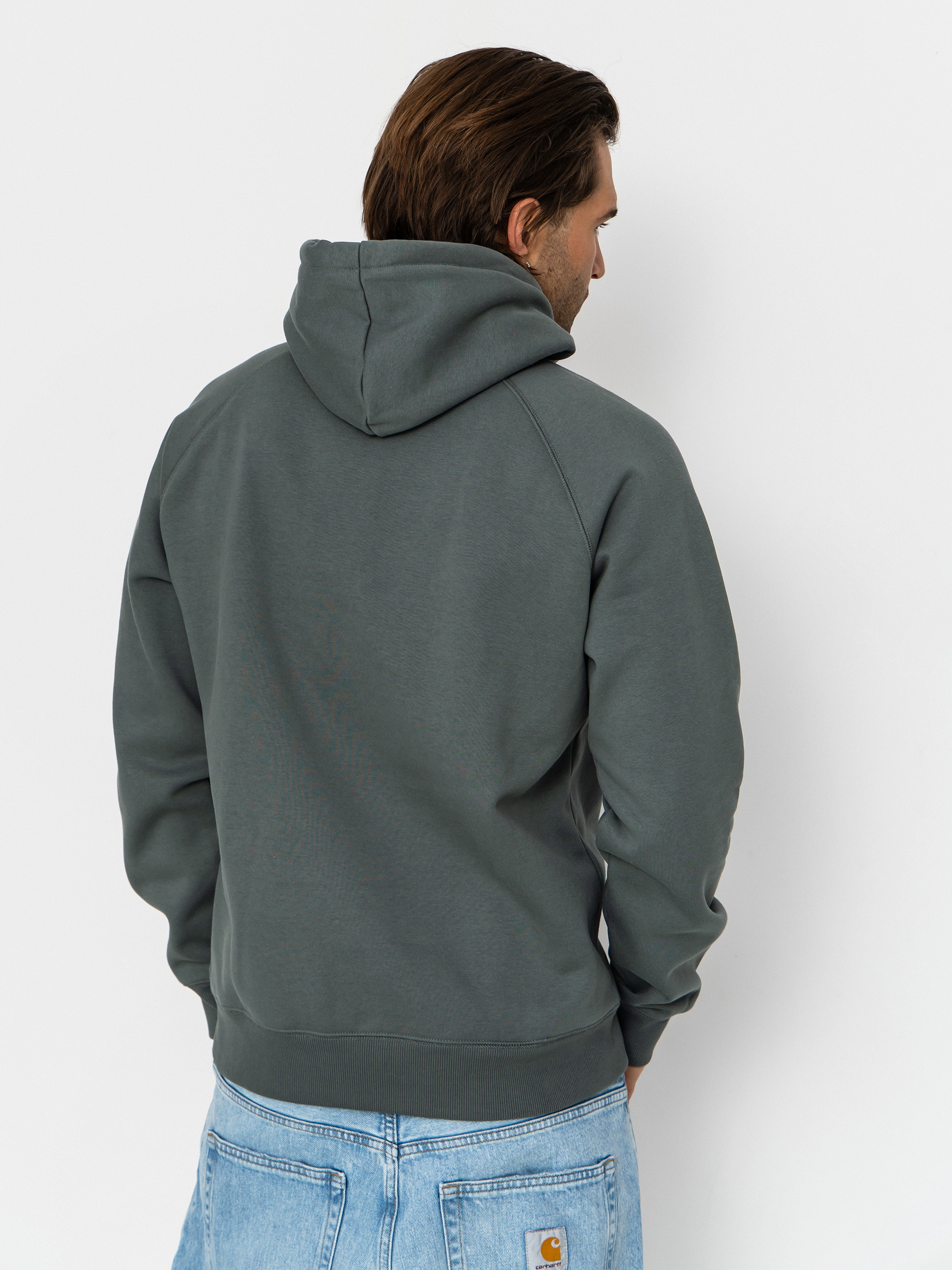 Mikina s kapucí Carhartt WIP Chase HD (velvet green/gold)