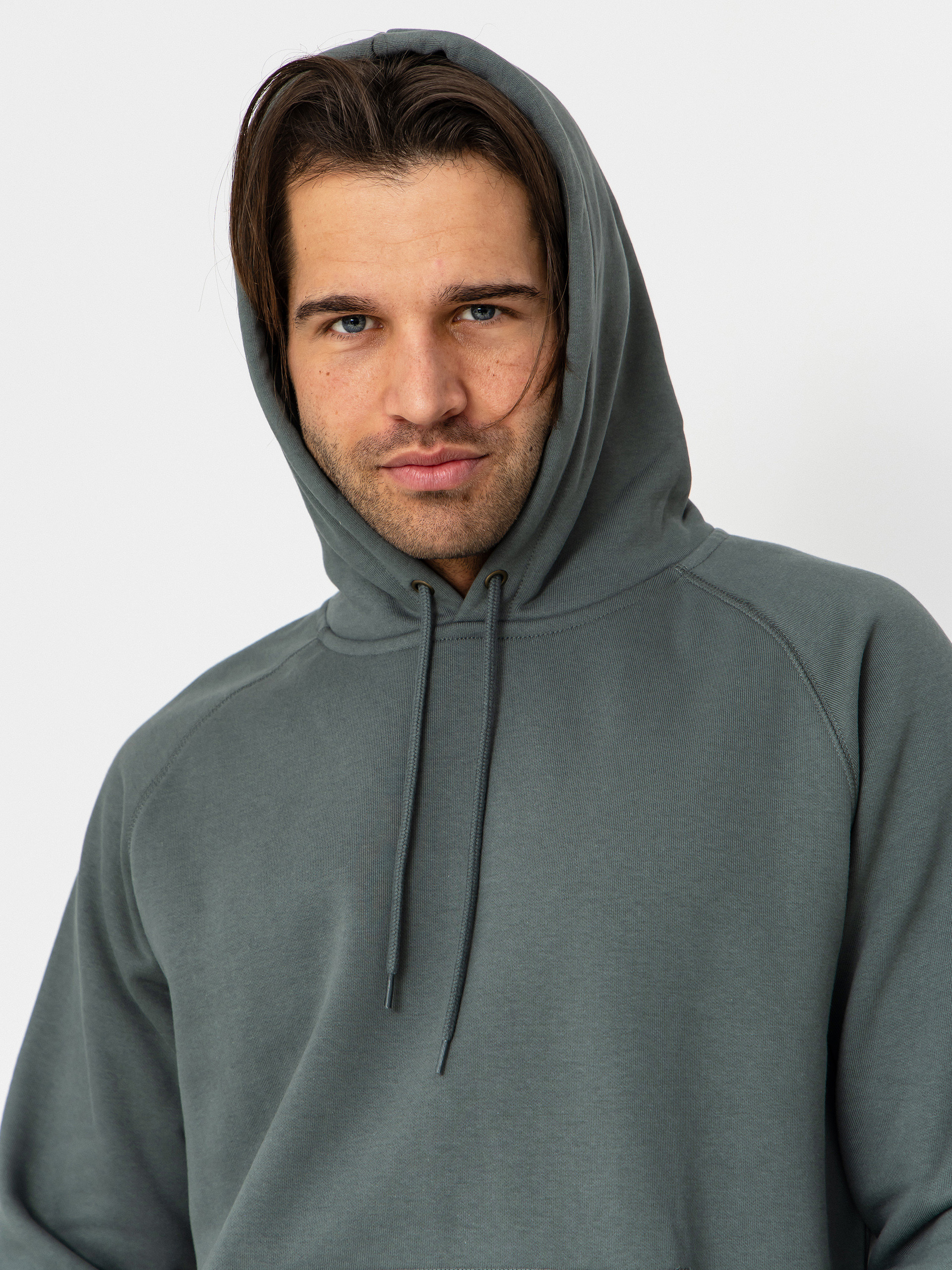 Mikina s kapucí Carhartt WIP Chase HD (velvet green/gold)