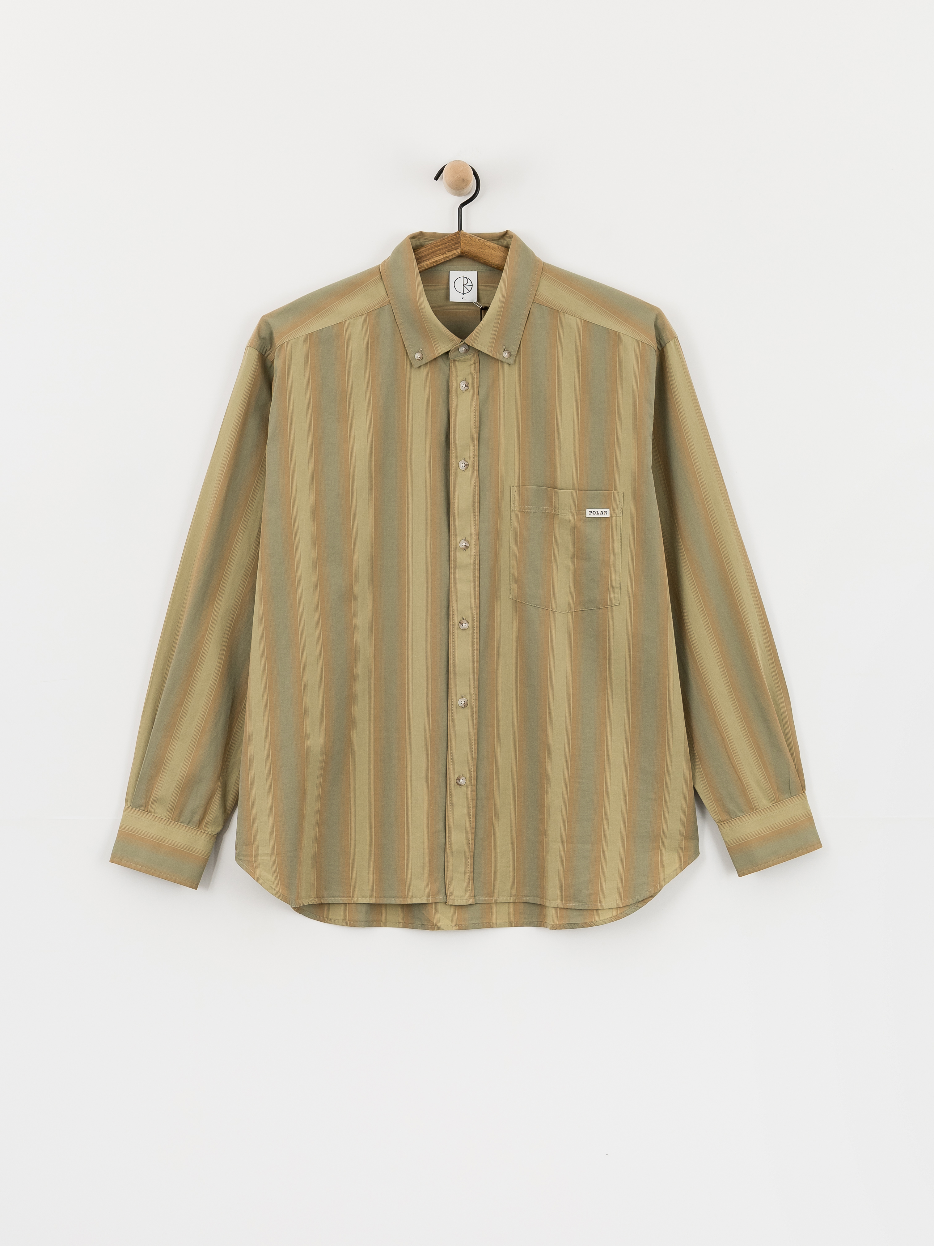 Košile Polar Skate Ben (green stripe)