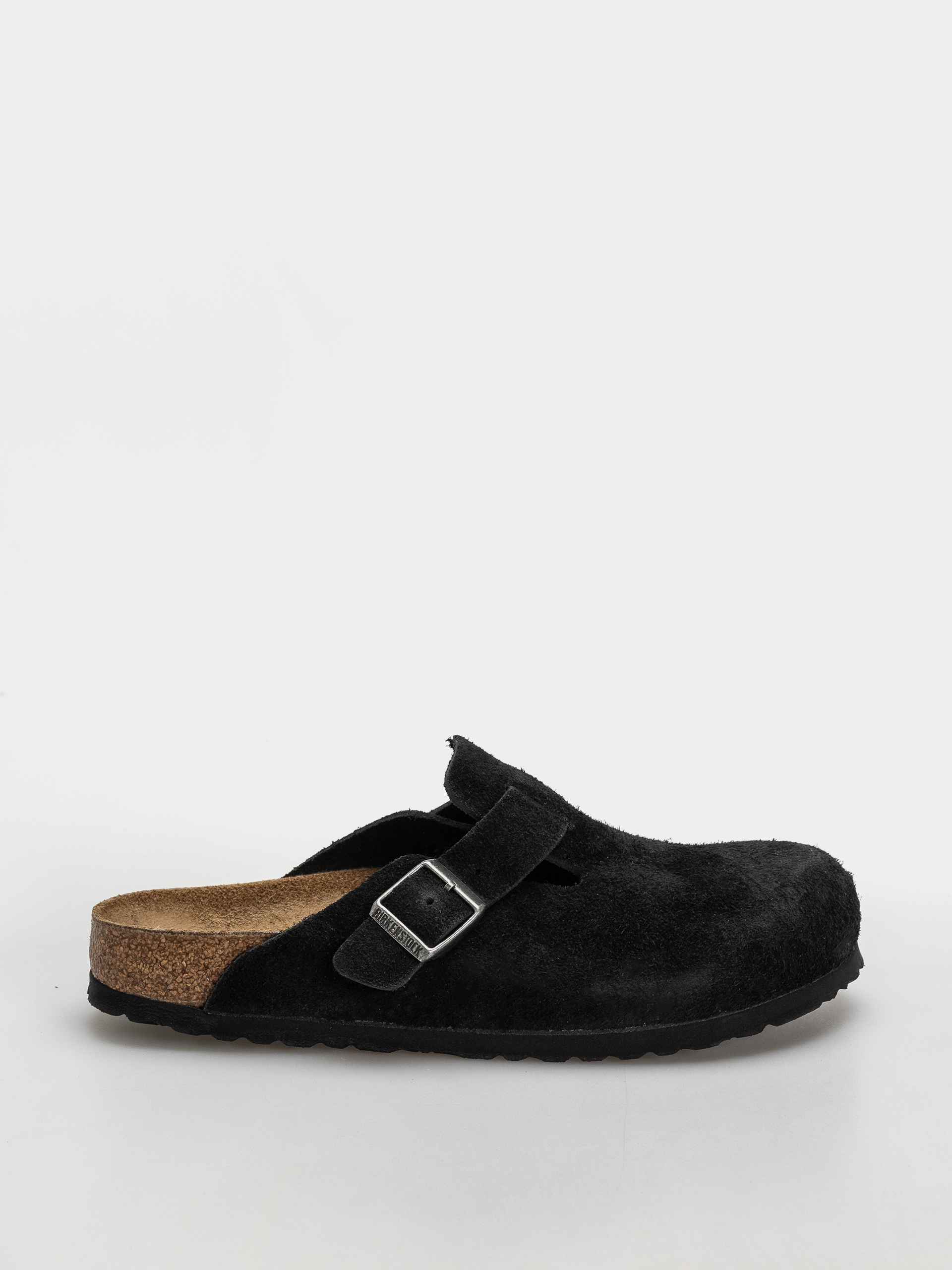 Plu00e1u017eovky Birkenstock Boston Suede Leather Narrow (black)