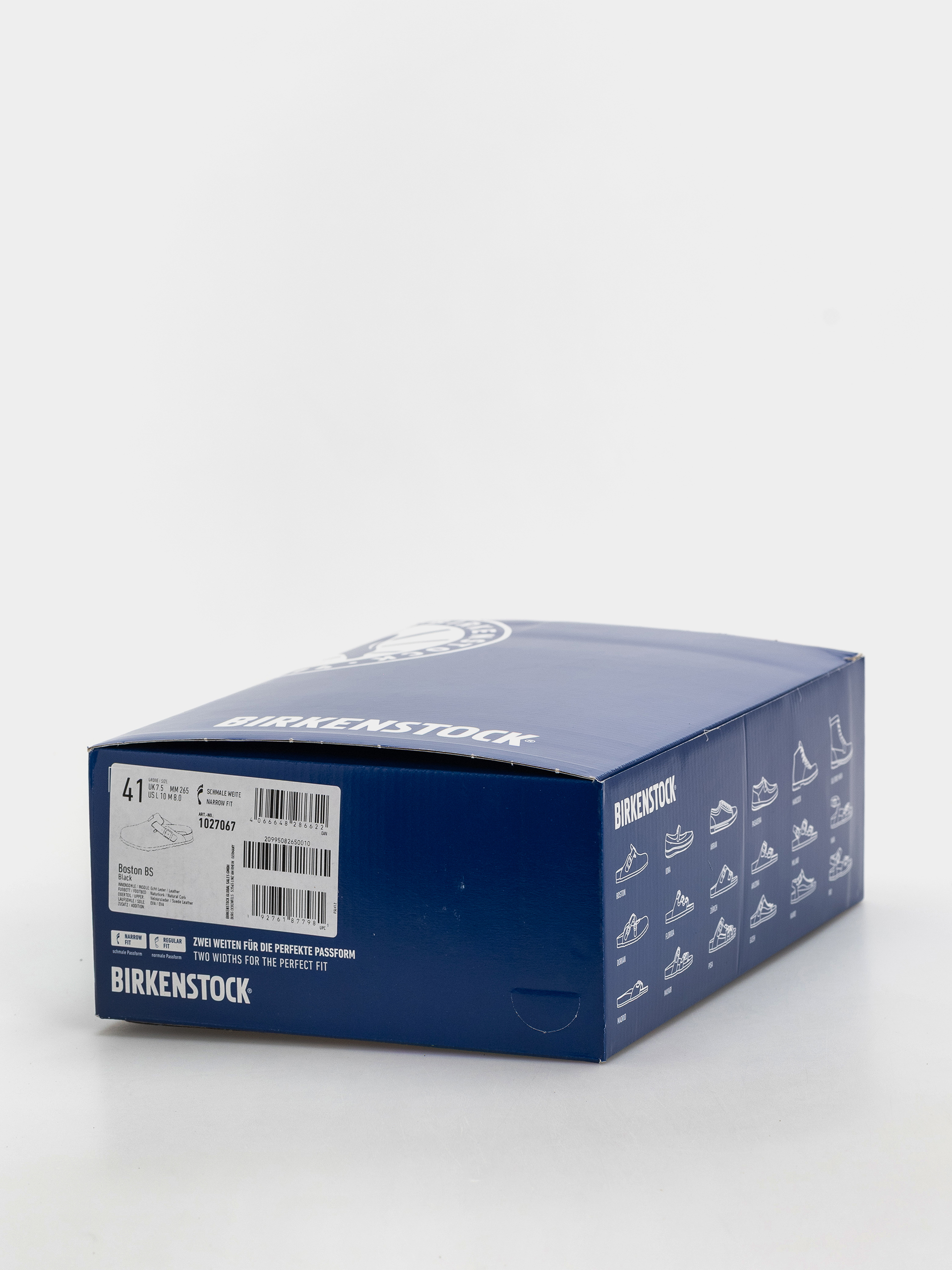 Plážovky Birkenstock Boston Suede Leather Narrow (black)