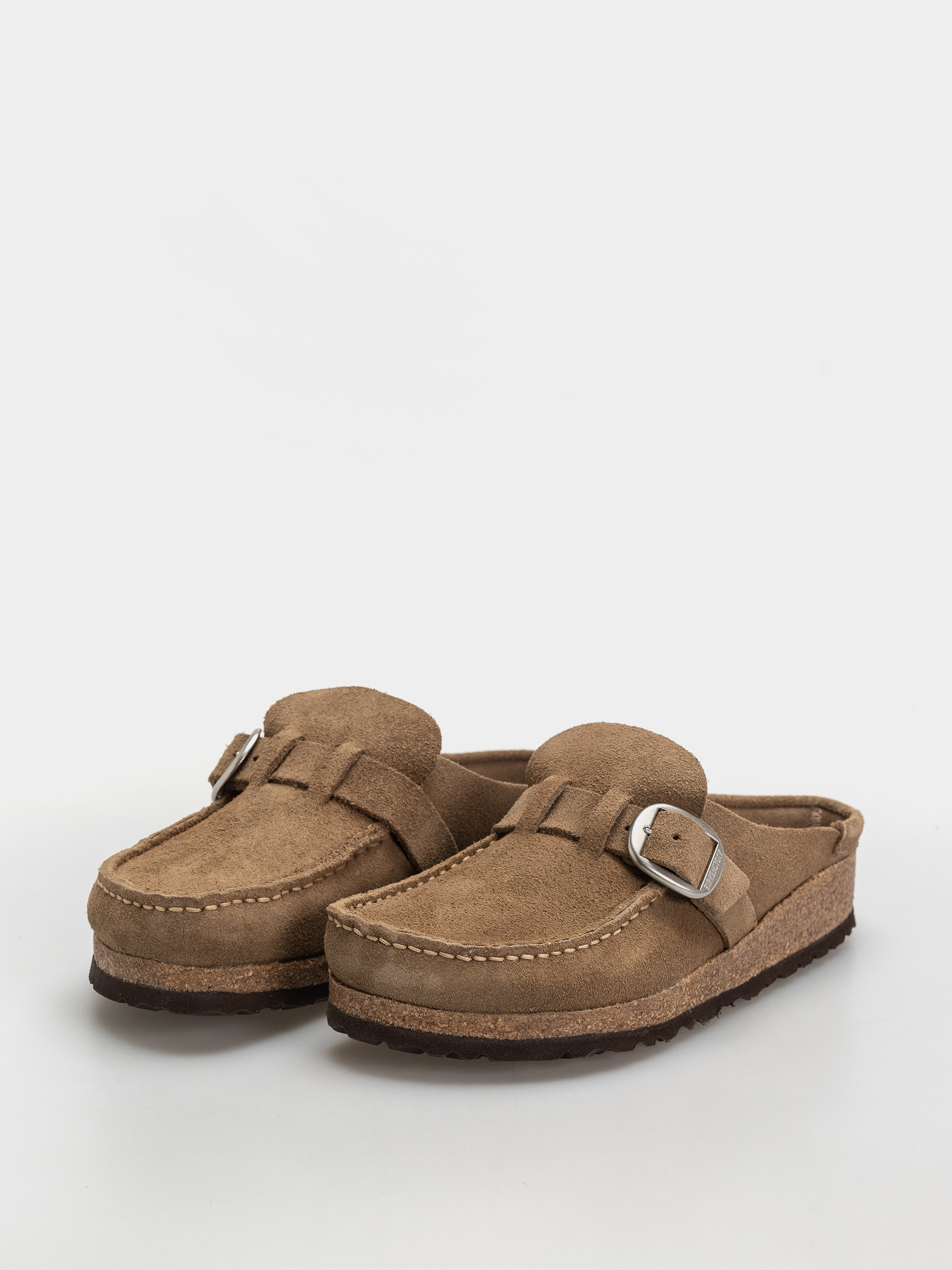 Plážovky Birkenstock Buckley Suede Leather Narrow Wmn (gray taupe)