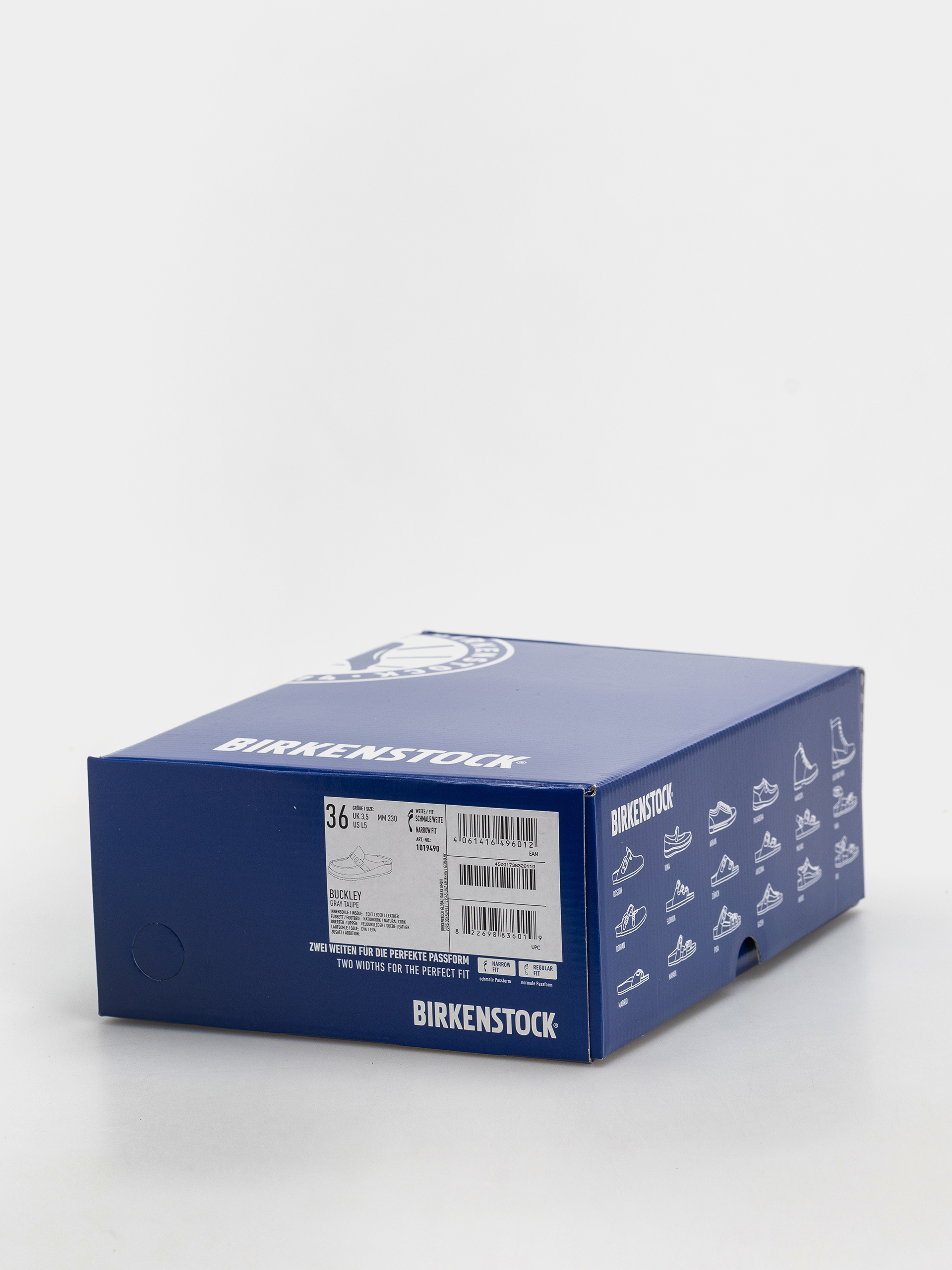 Plážovky Birkenstock Buckley Suede Leather Narrow Wmn (gray taupe)