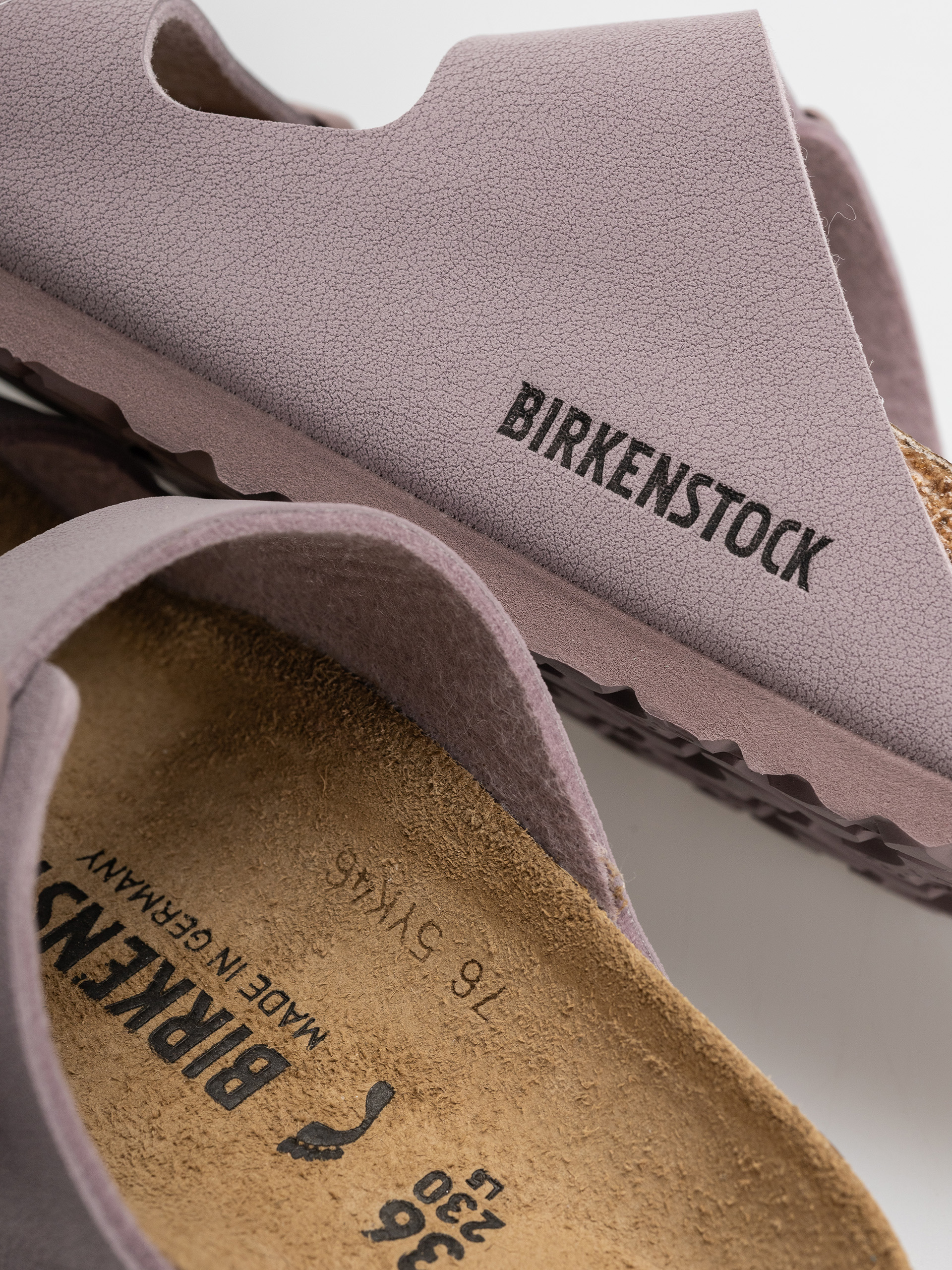 Plážovky Birkenstock Arizona Birkibuc Narrow (faded purple)