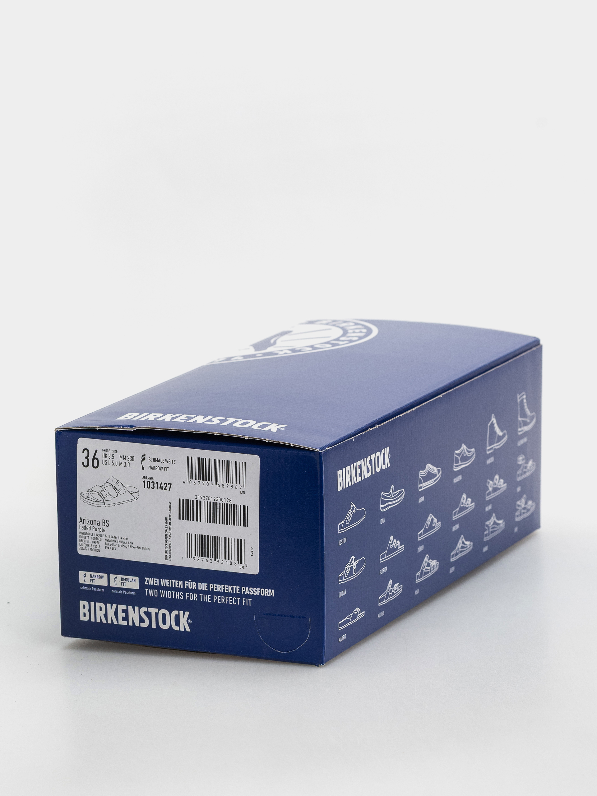 Plážovky Birkenstock Arizona Birkibuc Narrow (faded purple)