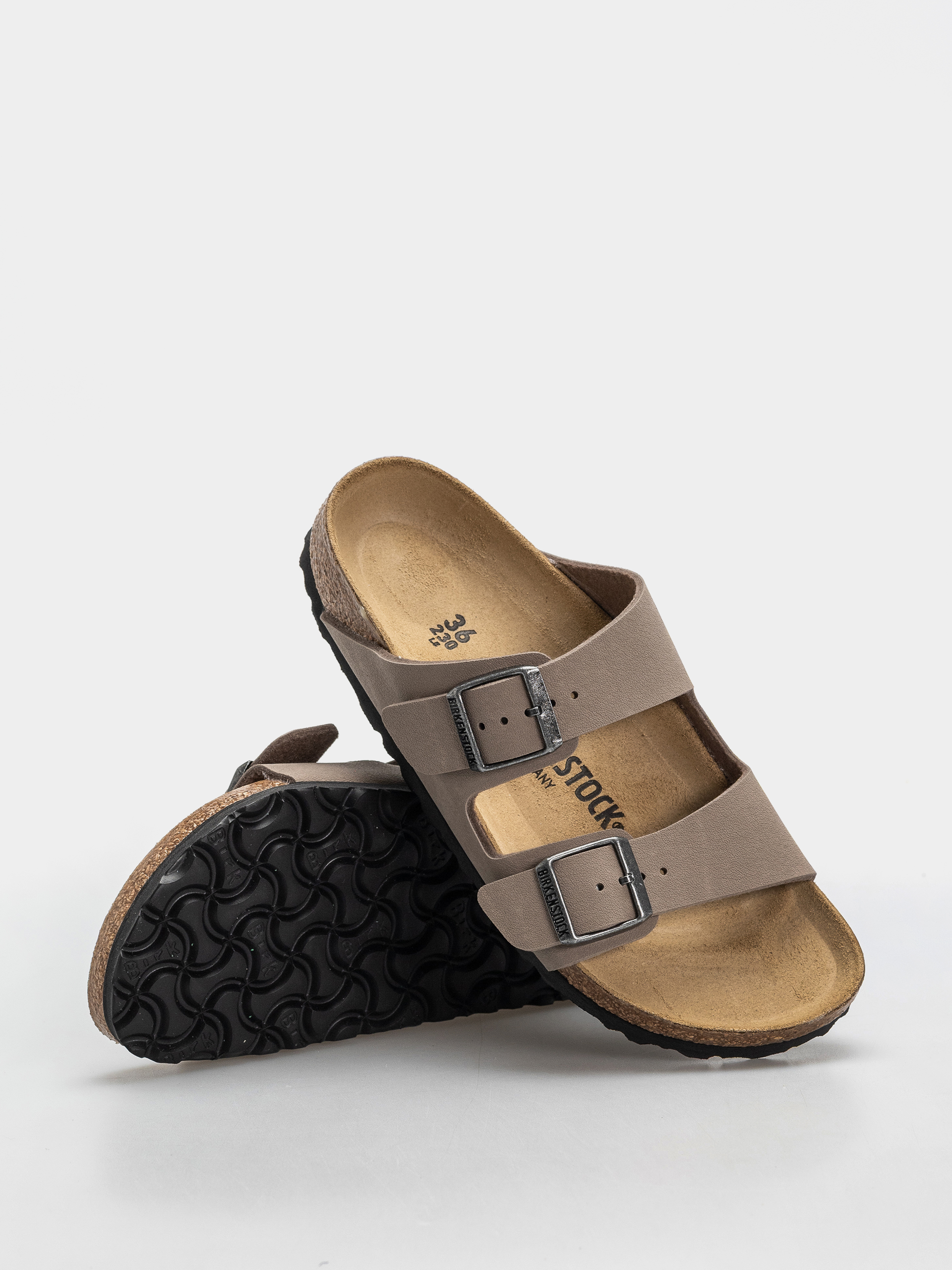 Plážovky Birkenstock Arizona Birkibuc Narrow (gray taupe)