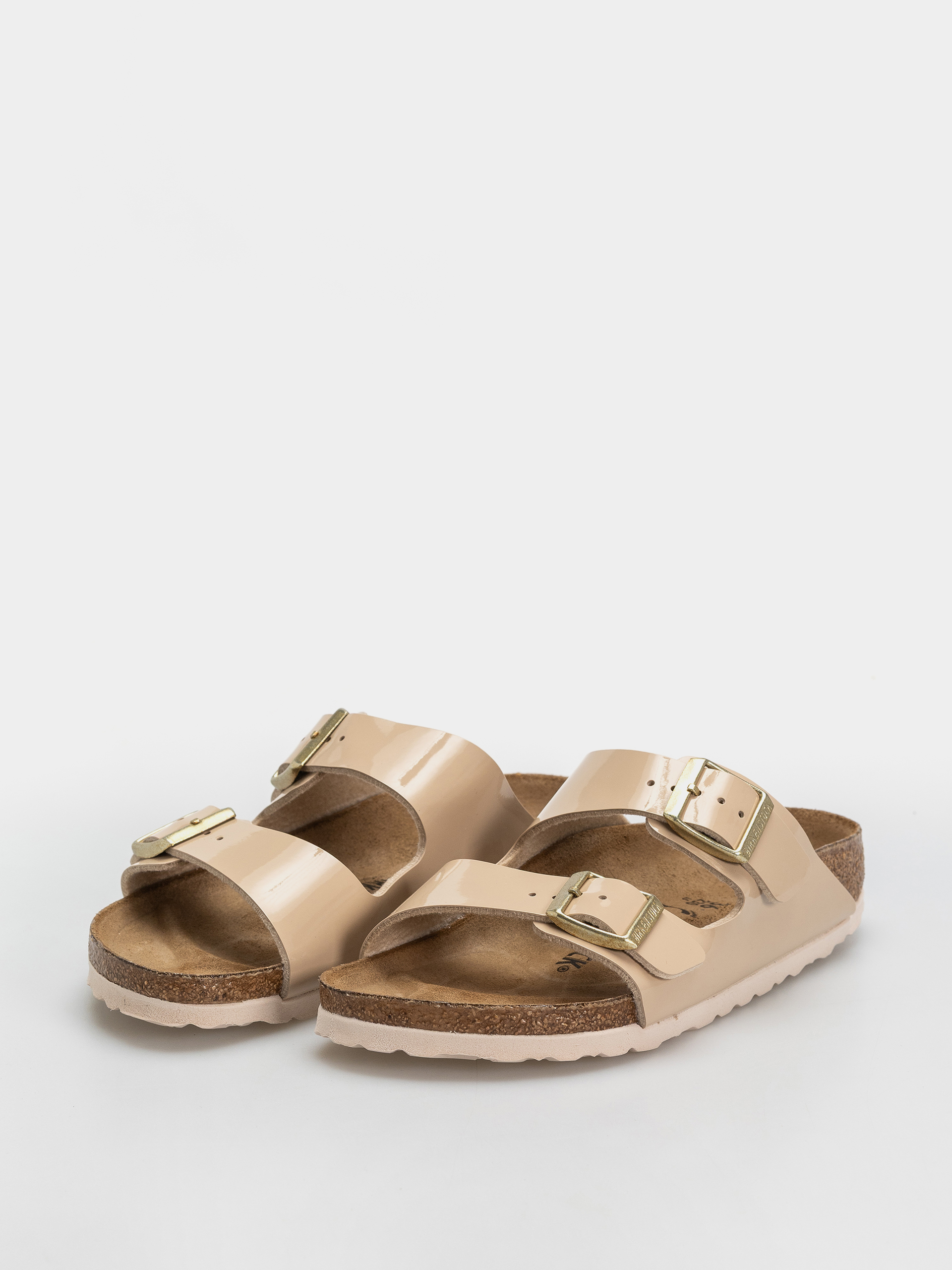 Plážovky Birkenstock Arizona Birko Flor Patent Narrow Wmn (sand)