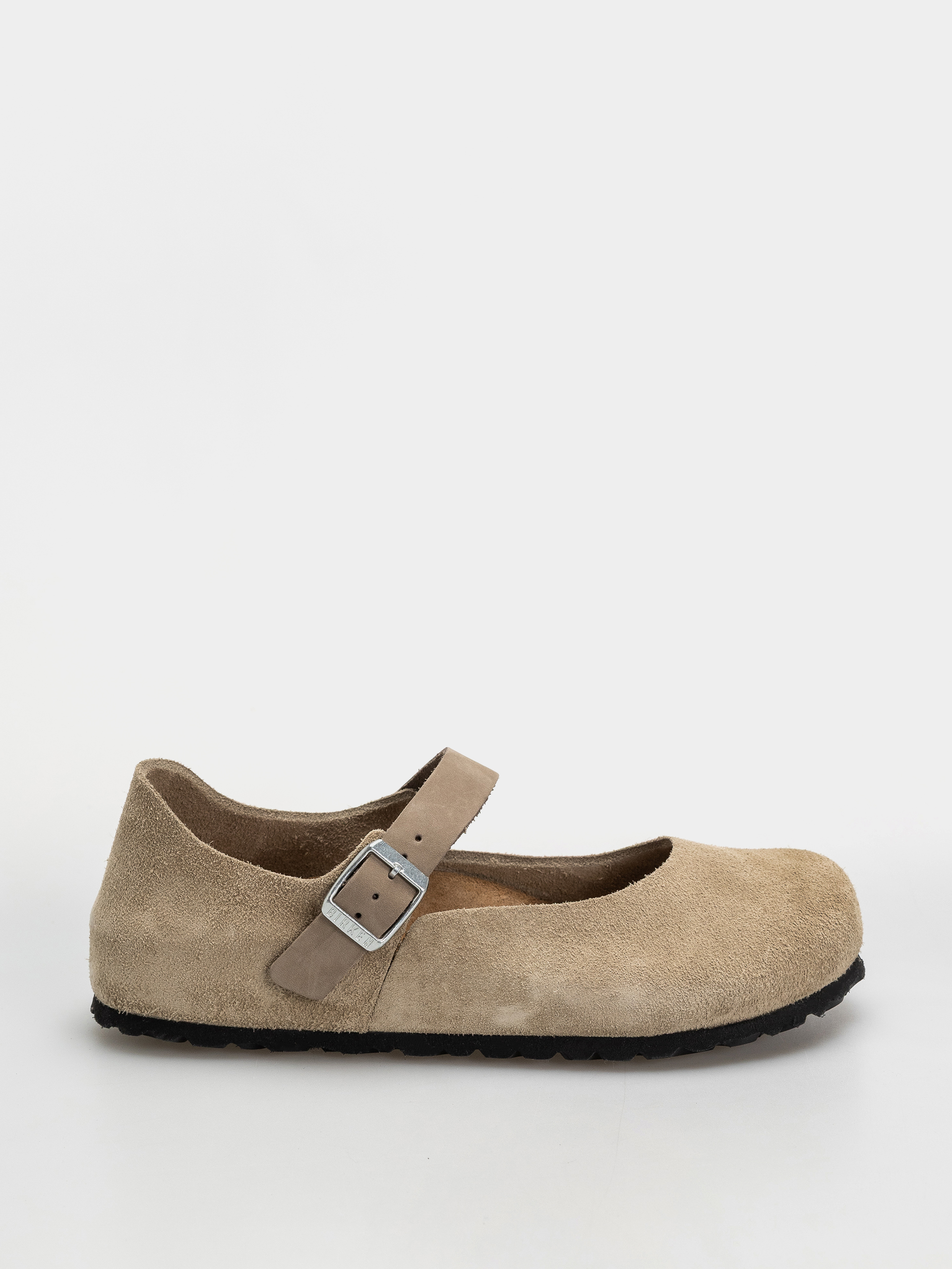 Plážovky Birkenstock Mantova Suede Leather Narrow Wmn (taupe)