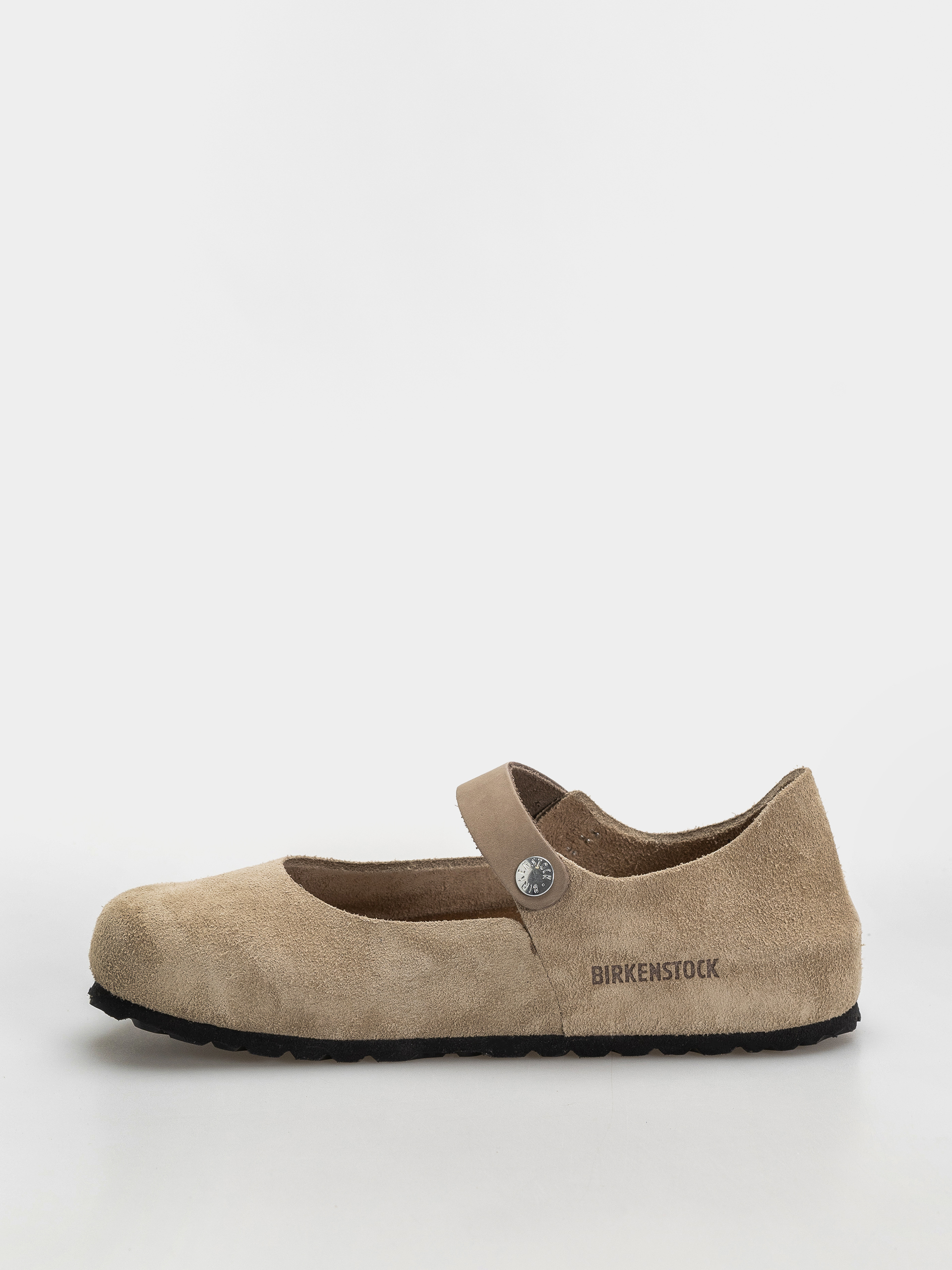 Plážovky Birkenstock Mantova Suede Leather Narrow Wmn (taupe)