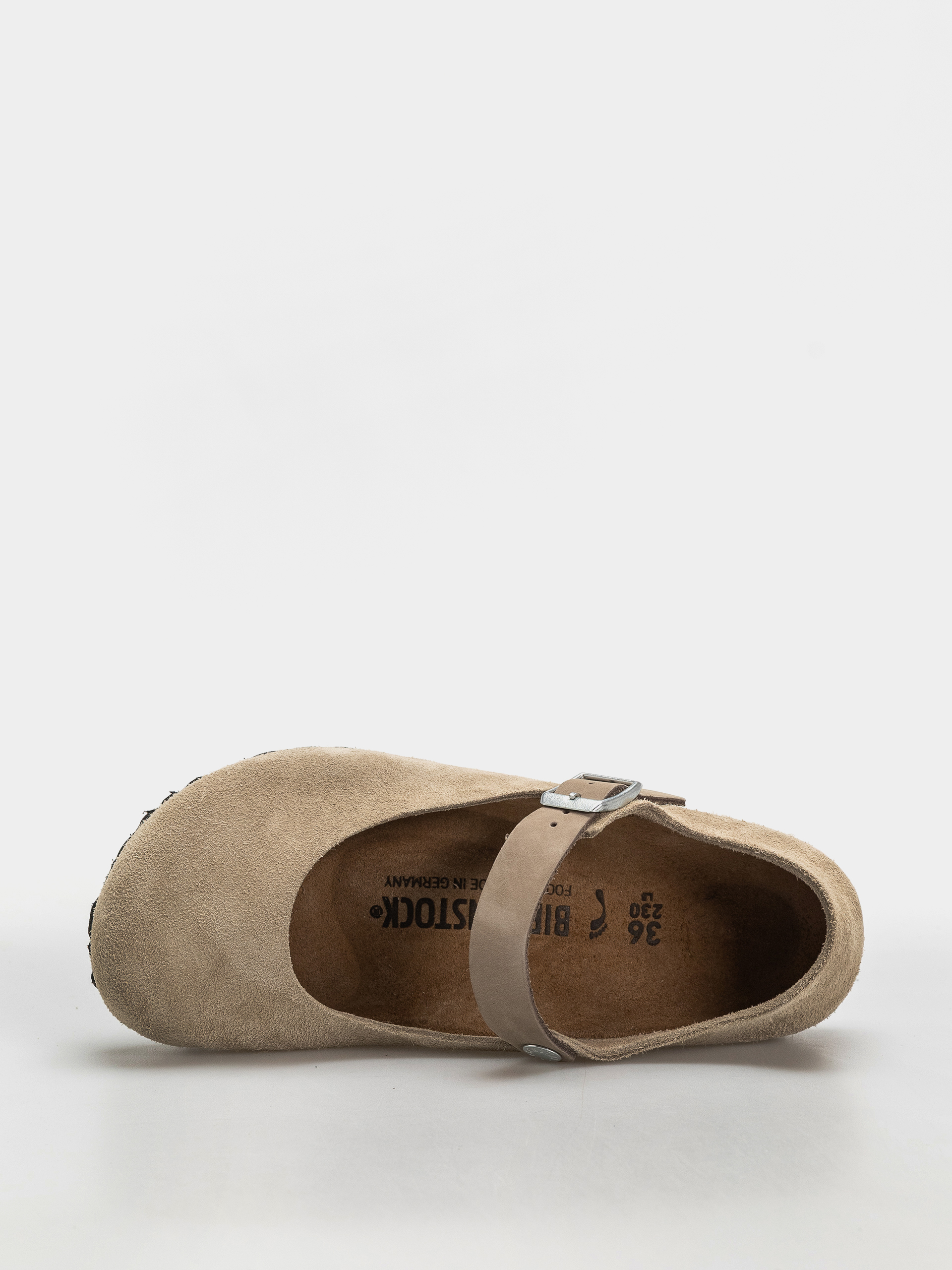 Plážovky Birkenstock Mantova Suede Leather Narrow Wmn (taupe)