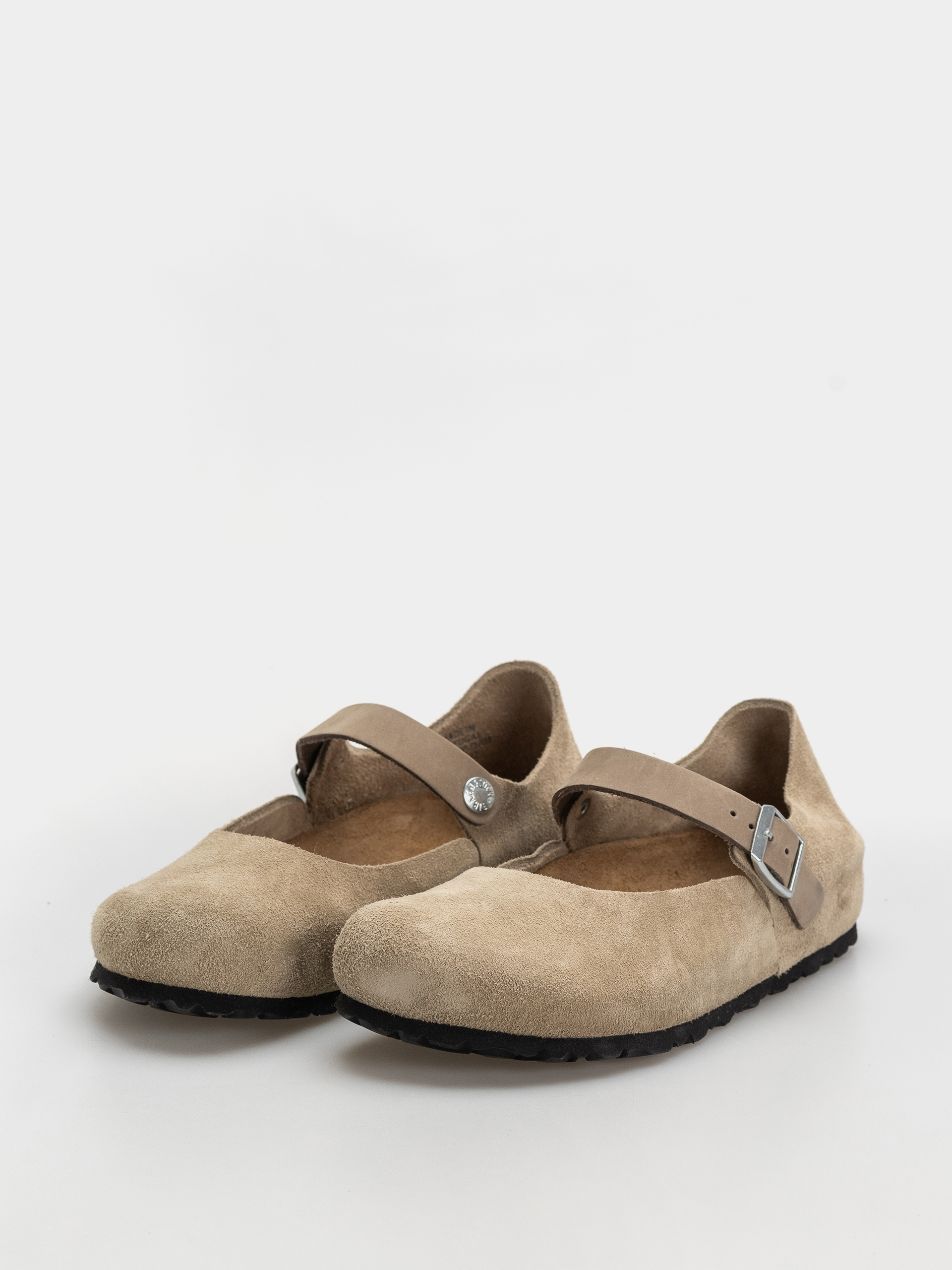 Plážovky Birkenstock Mantova Suede Leather Narrow Wmn (taupe)