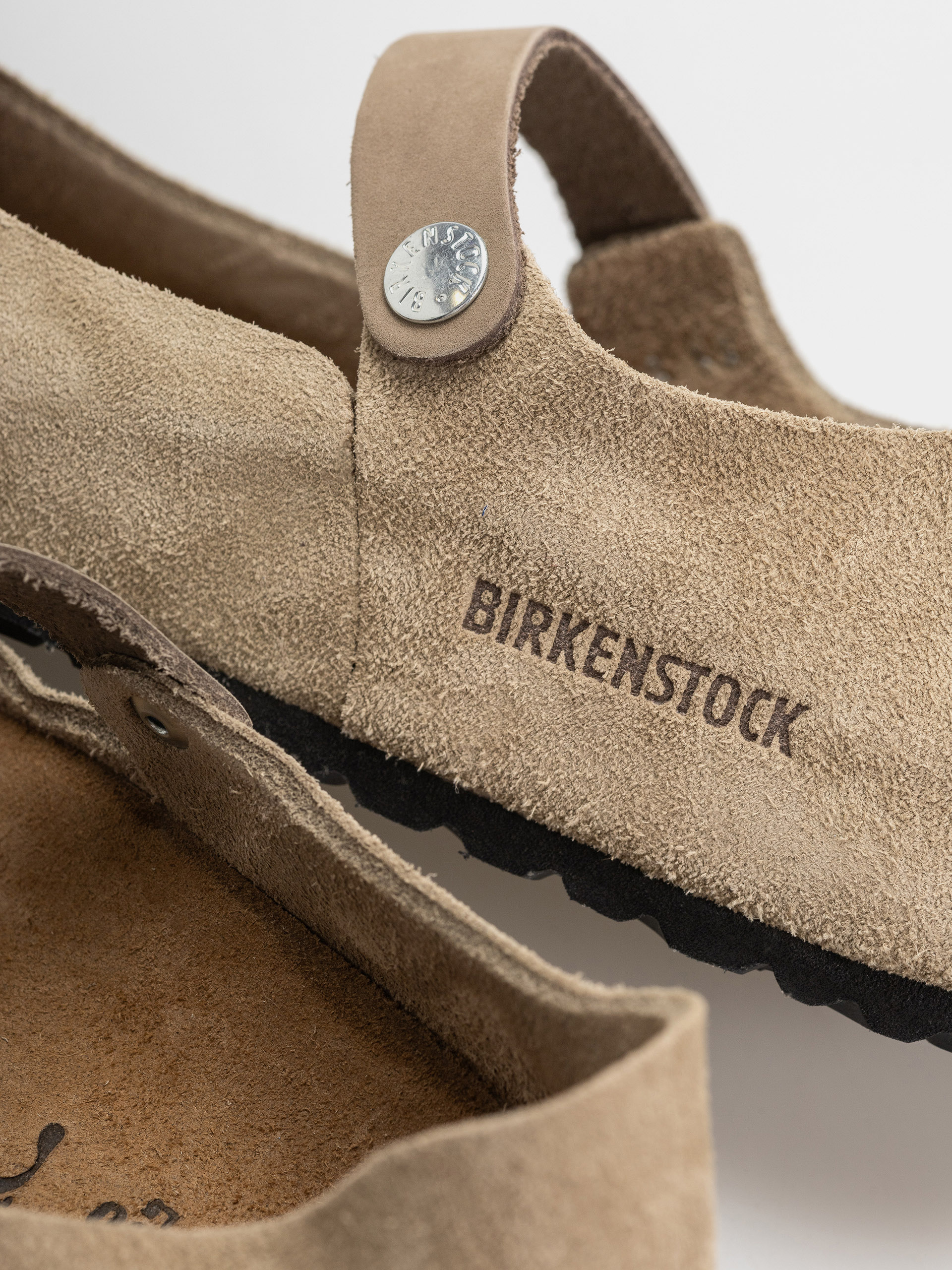 Plážovky Birkenstock Mantova Suede Leather Narrow Wmn (taupe)