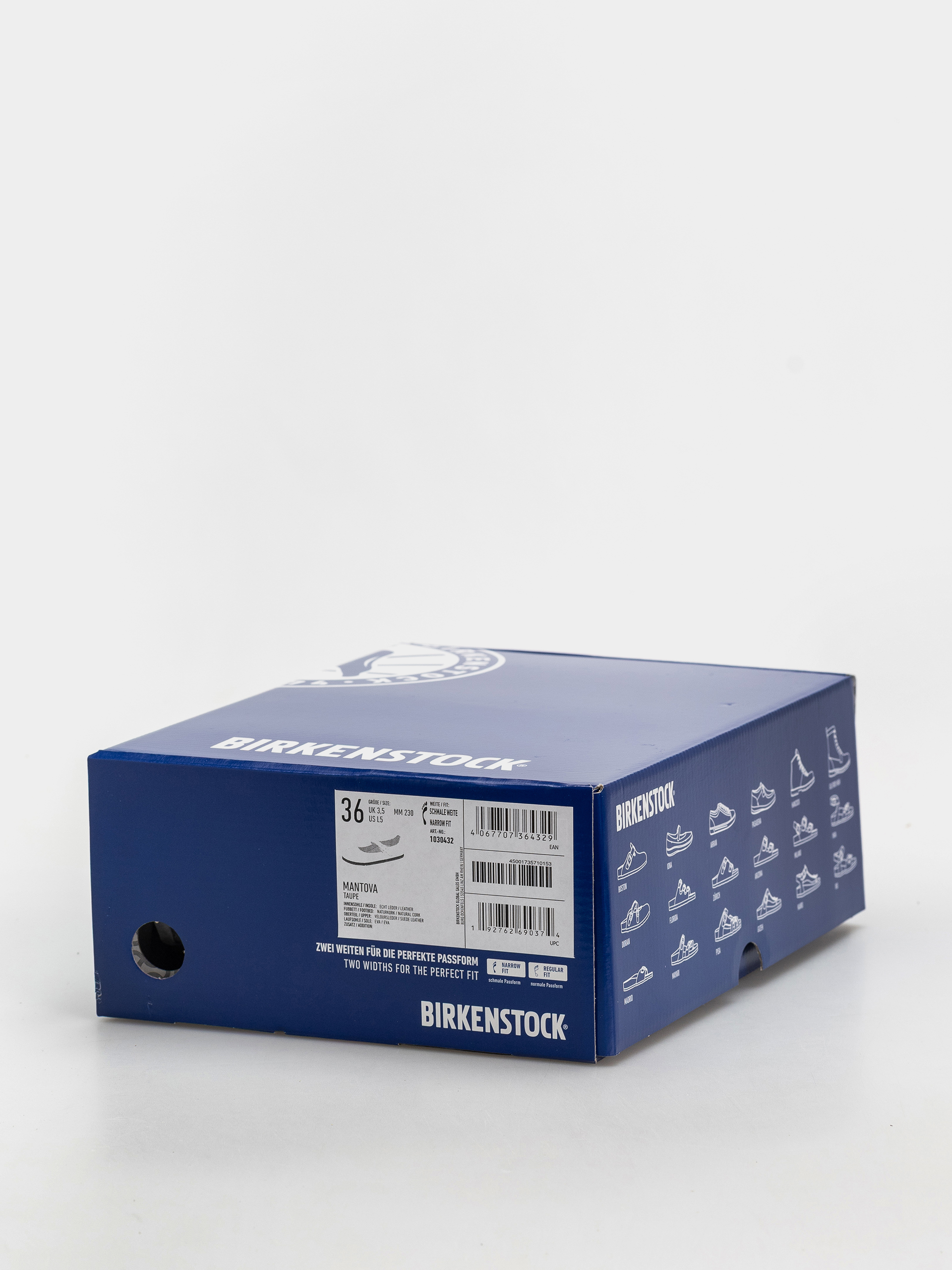 Plážovky Birkenstock Mantova Suede Leather Narrow Wmn (taupe)